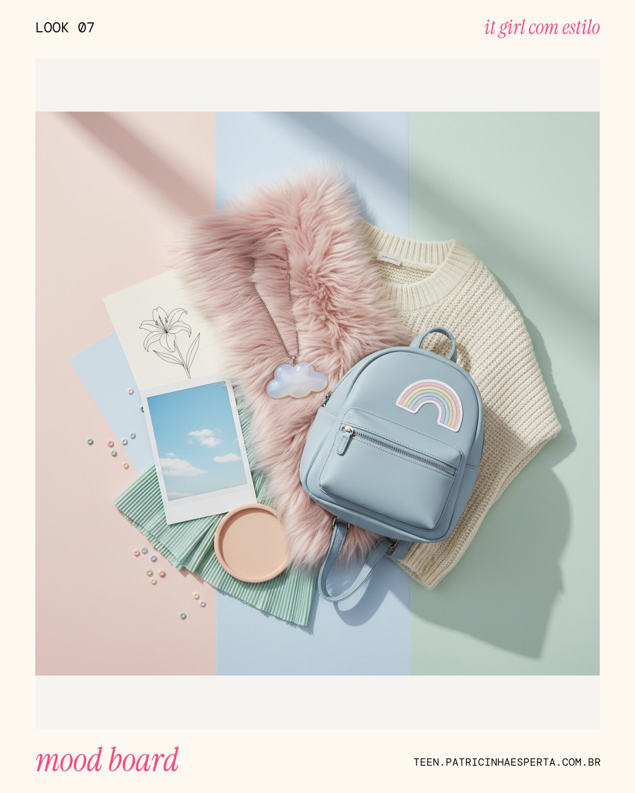 Look 7: Mood Board - Aesthetic Pastel Dream