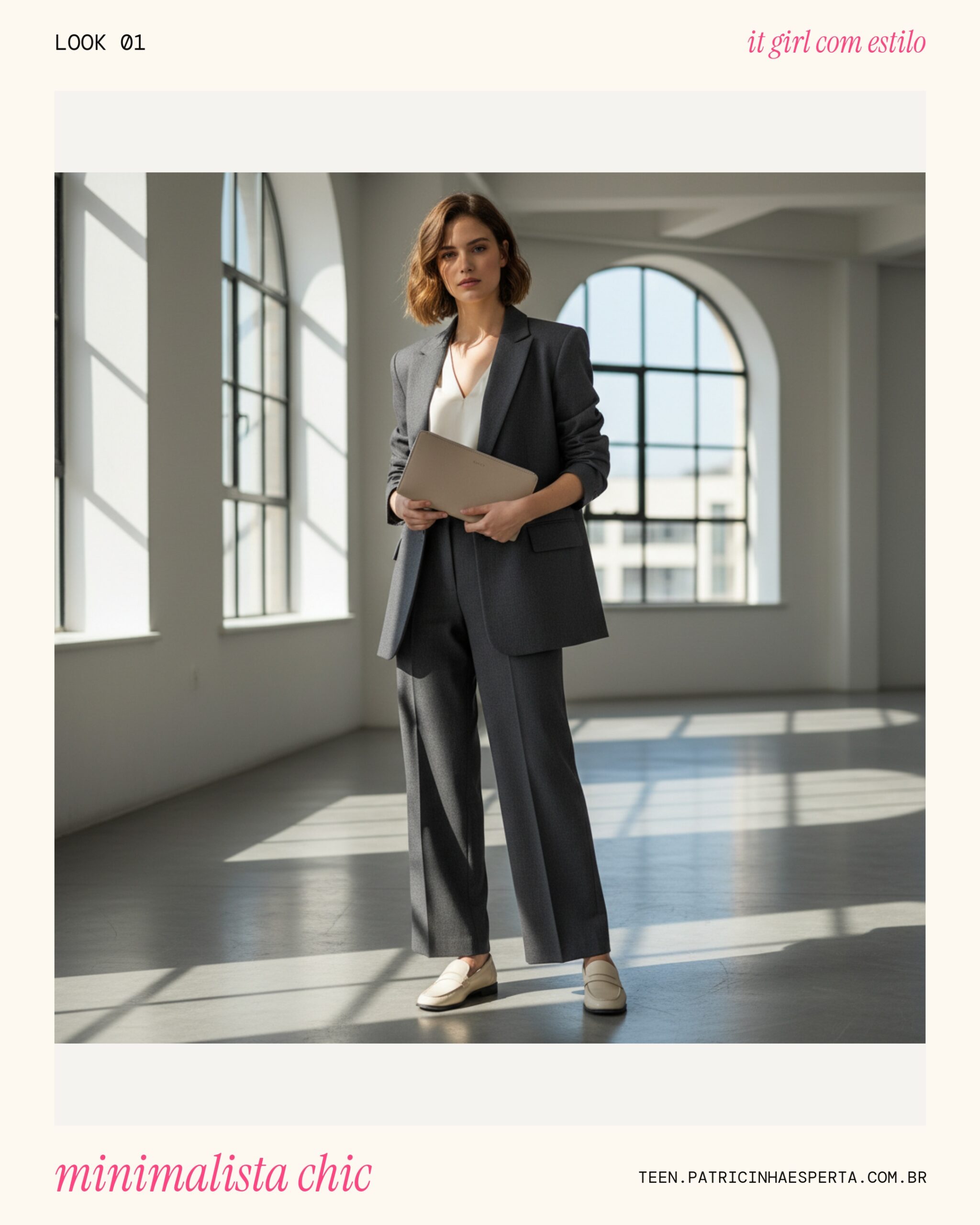 Look 1: Minimalista Chic