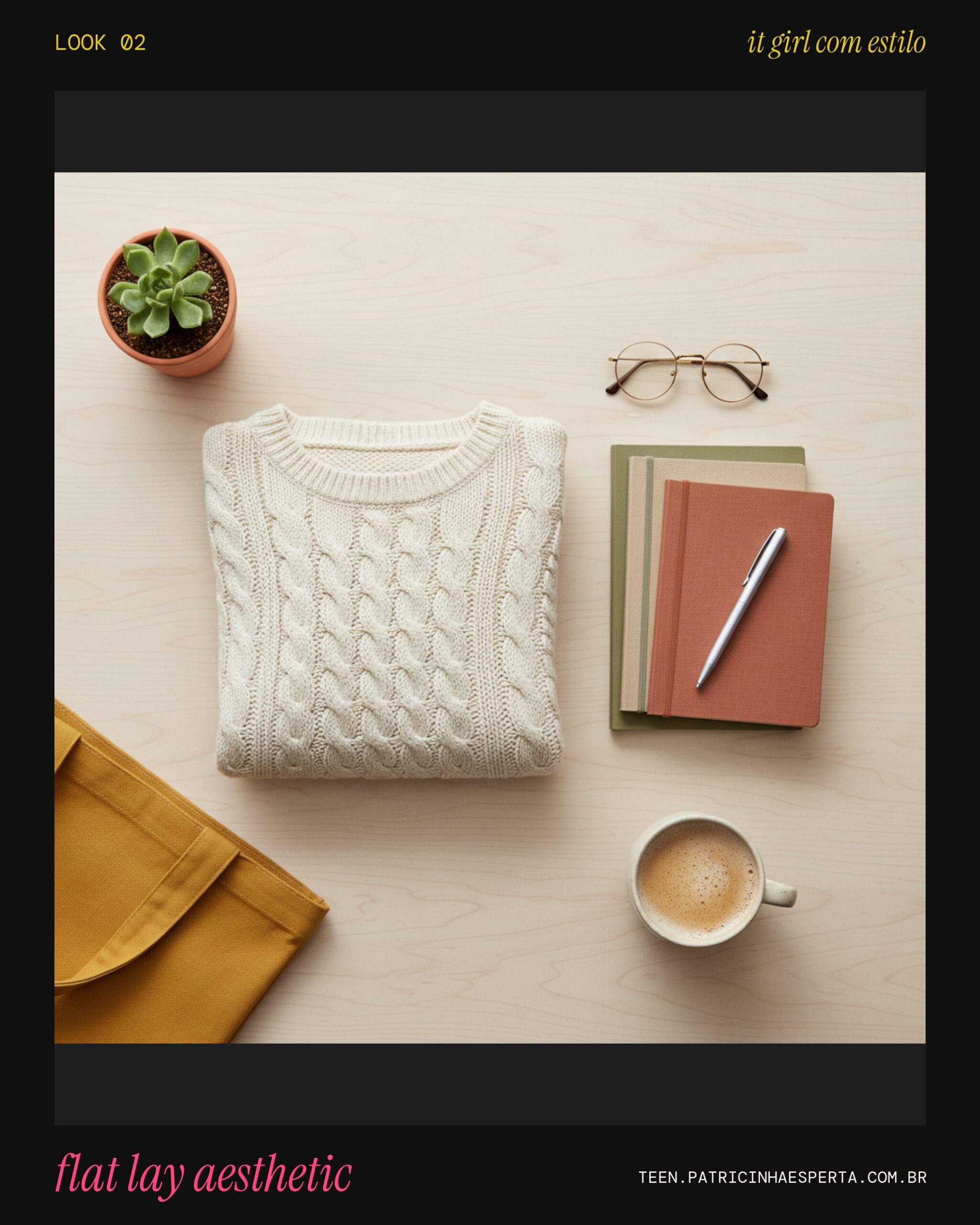 Look 2: Aesthetic de Estudo e Estilo