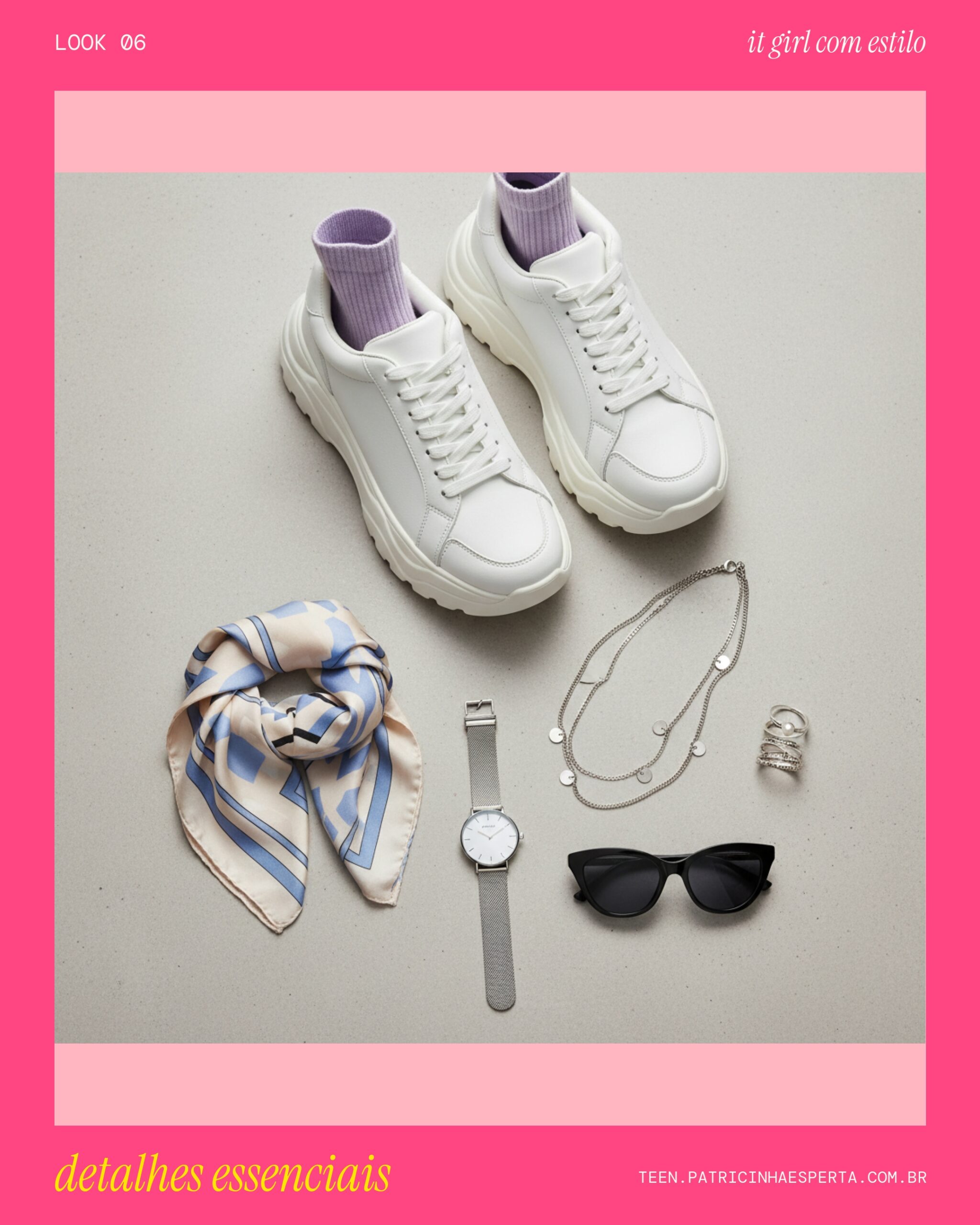 Look 6: Flat Lay de Detalhes Essenciais