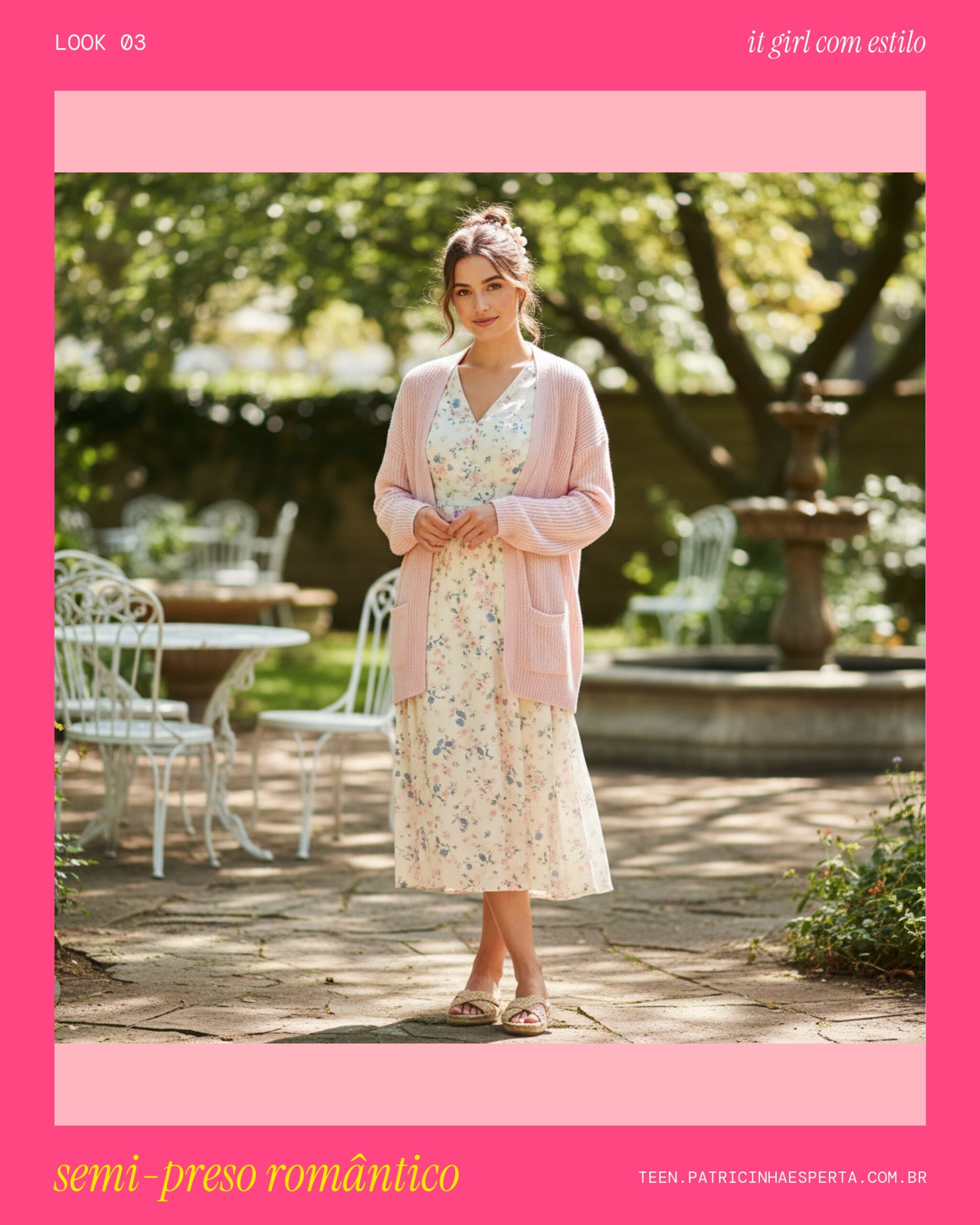 Look 3: Penteado Semi-preso Romântico