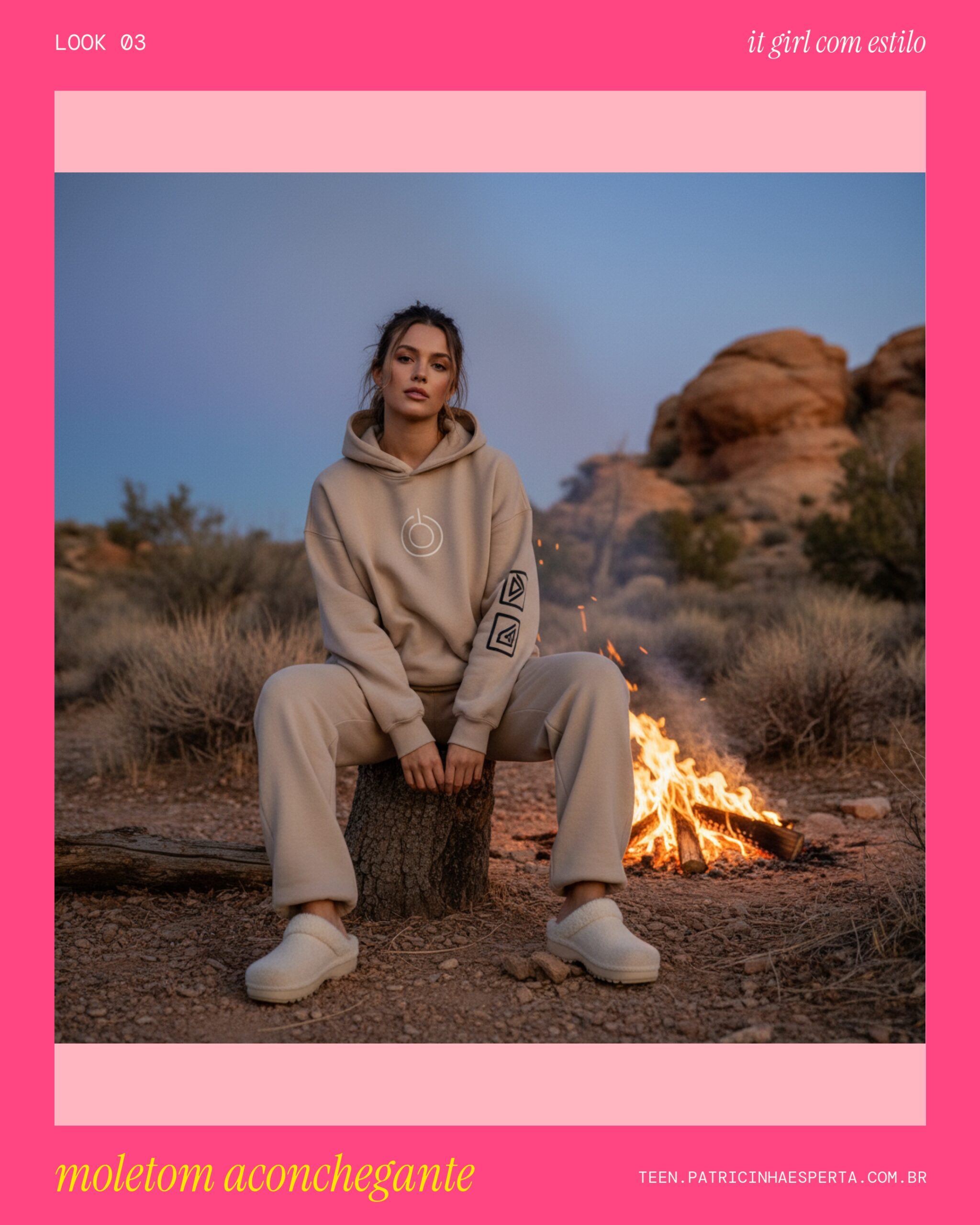 Look 3: Vibe Cozy na Fogueira