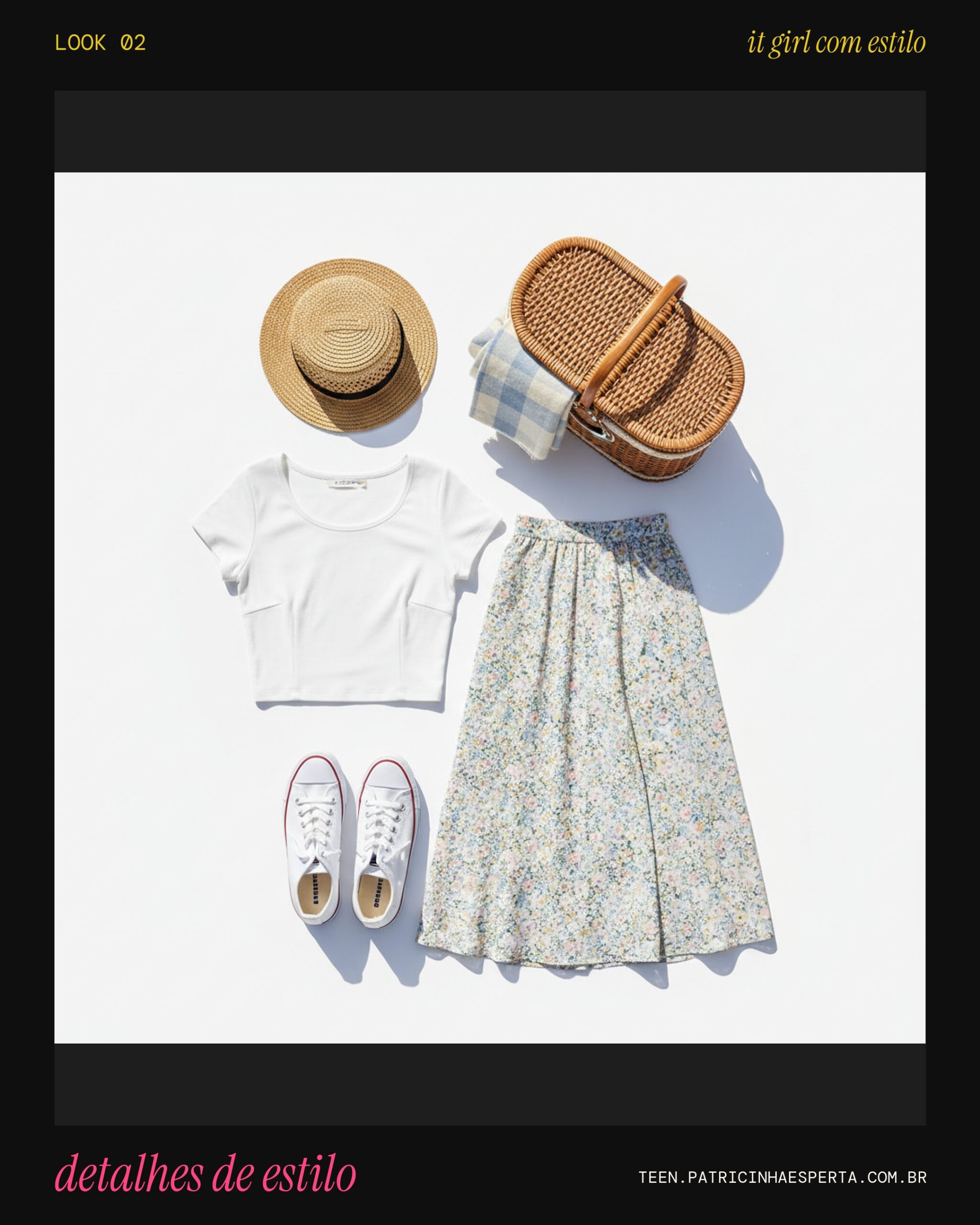 Look 2: Flat lay floral