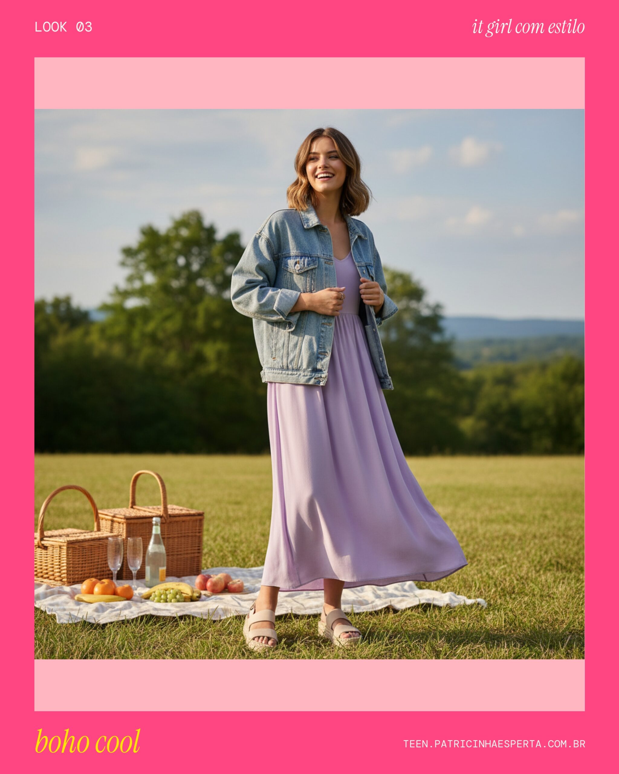 Look 3: Vestido soltinho com jaqueta