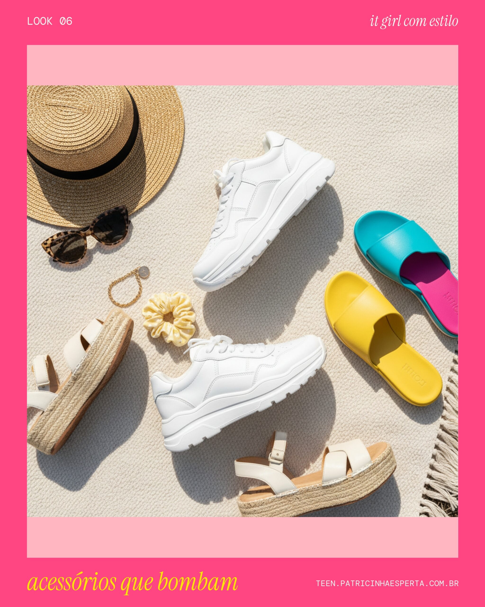 Look 6: Flat lay de detalhes