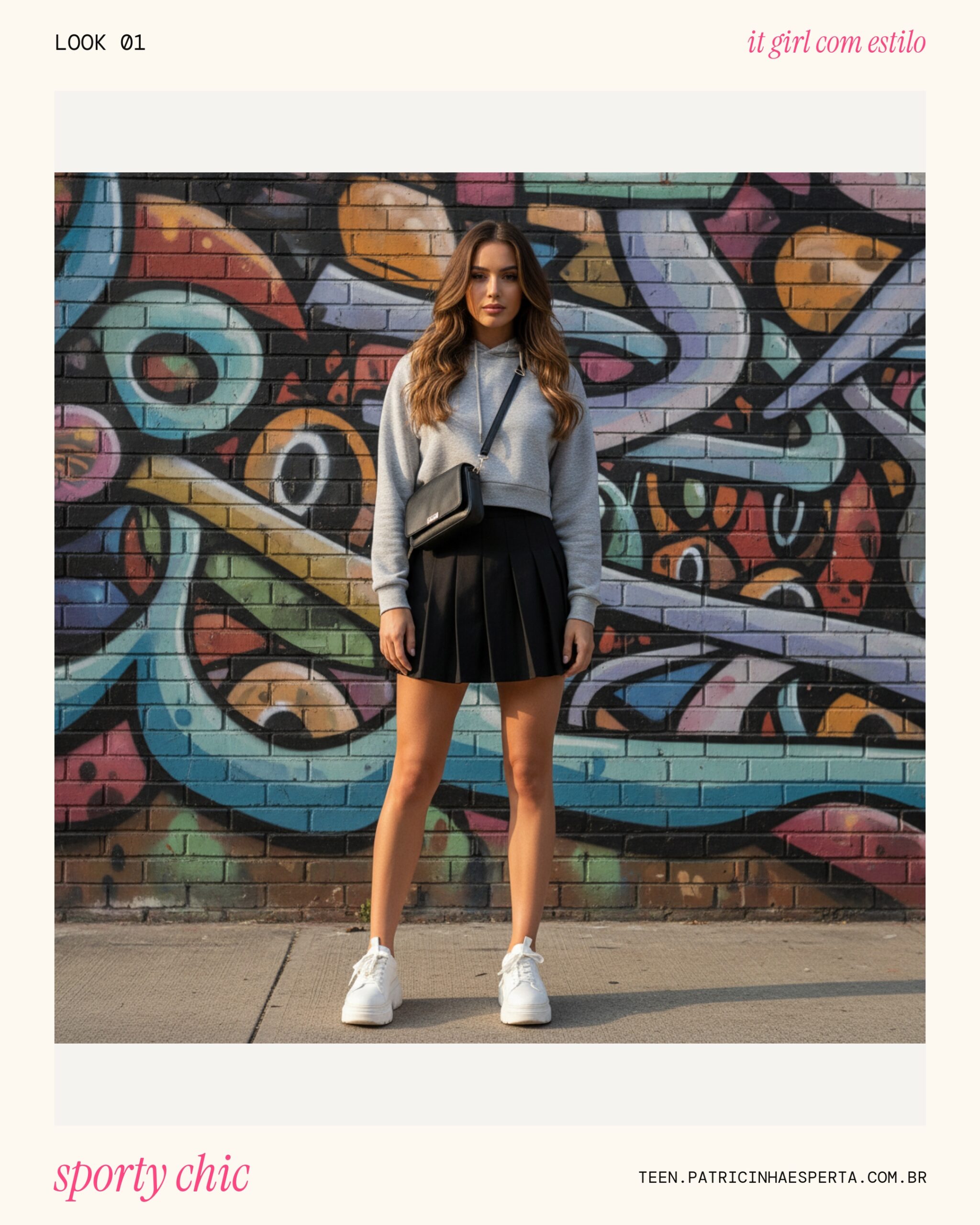 Look 1: Cropped + Minissaia Descolada