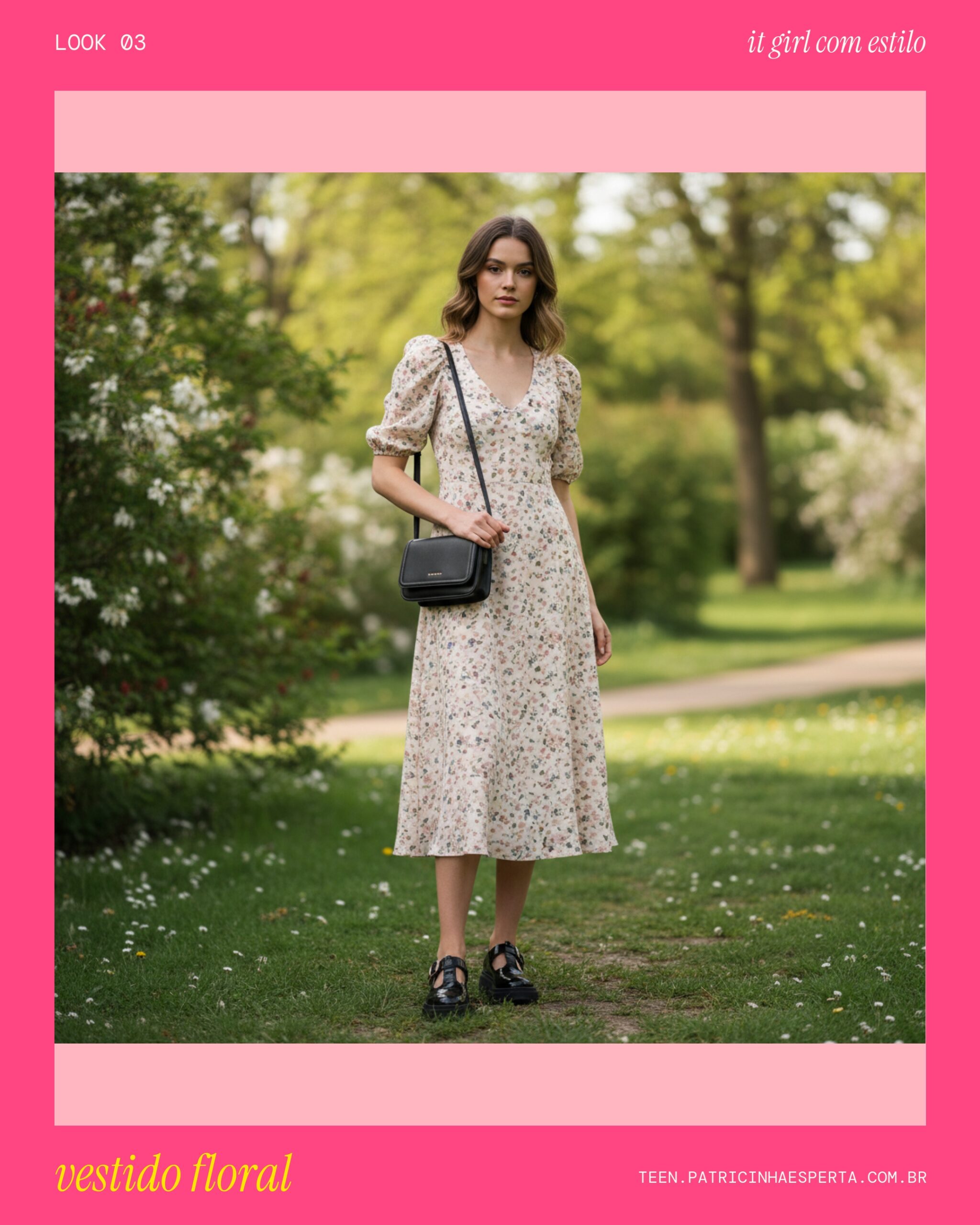 Look 3: Vestido Floral Romântico