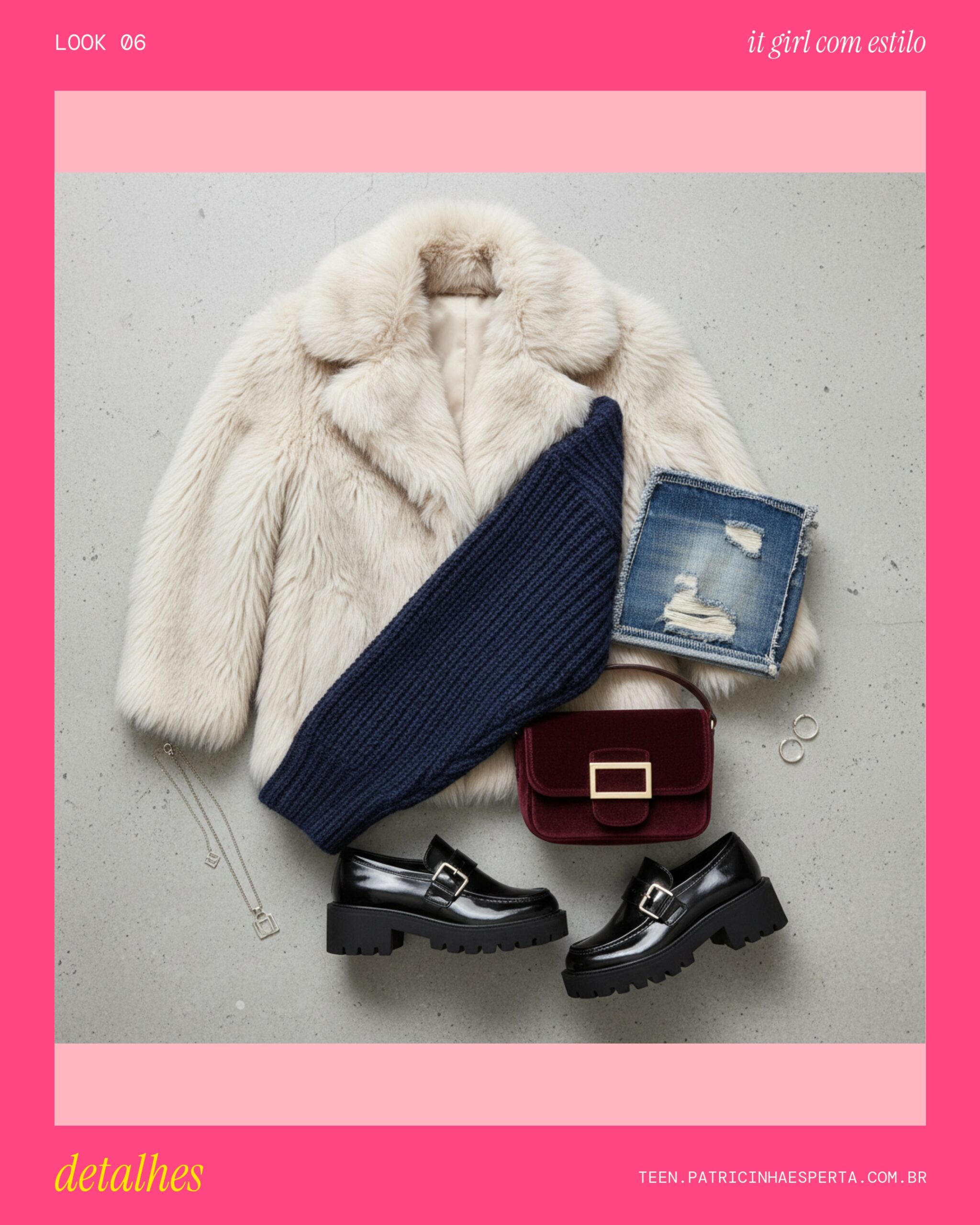 Look 6: Texturas e Detalhes Trendy