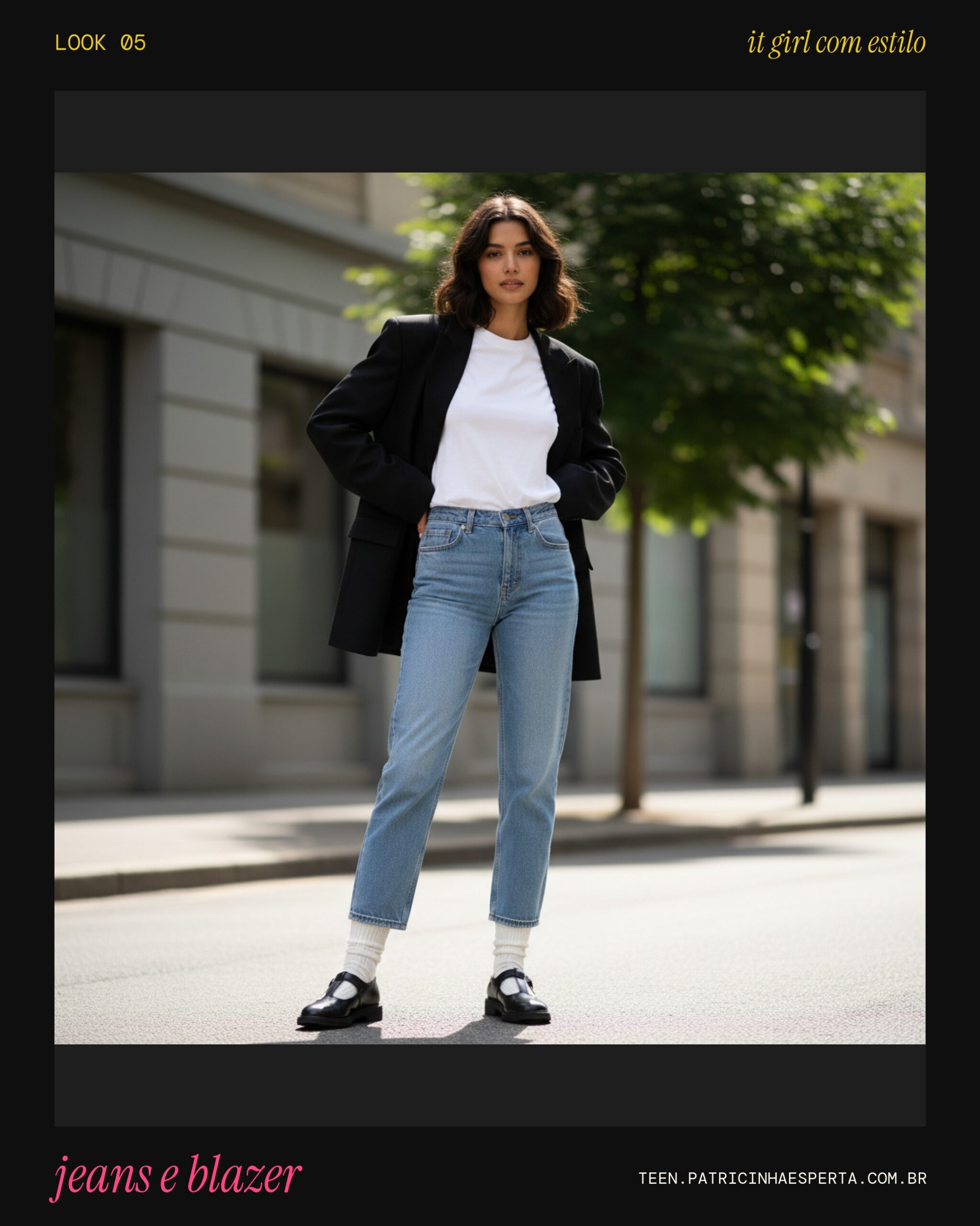 Look 5: Jeans e Blazer Oversized