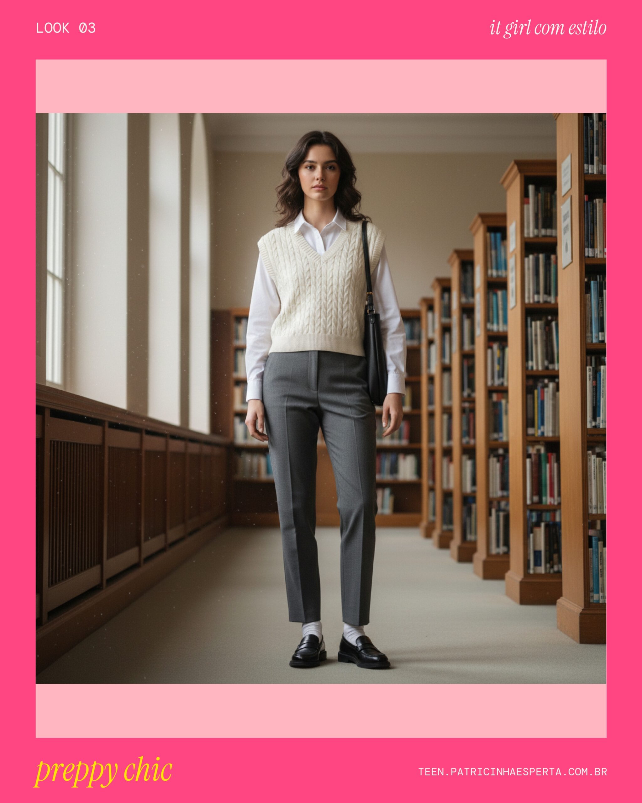 Look 3: Preppy Moderno e Elegante