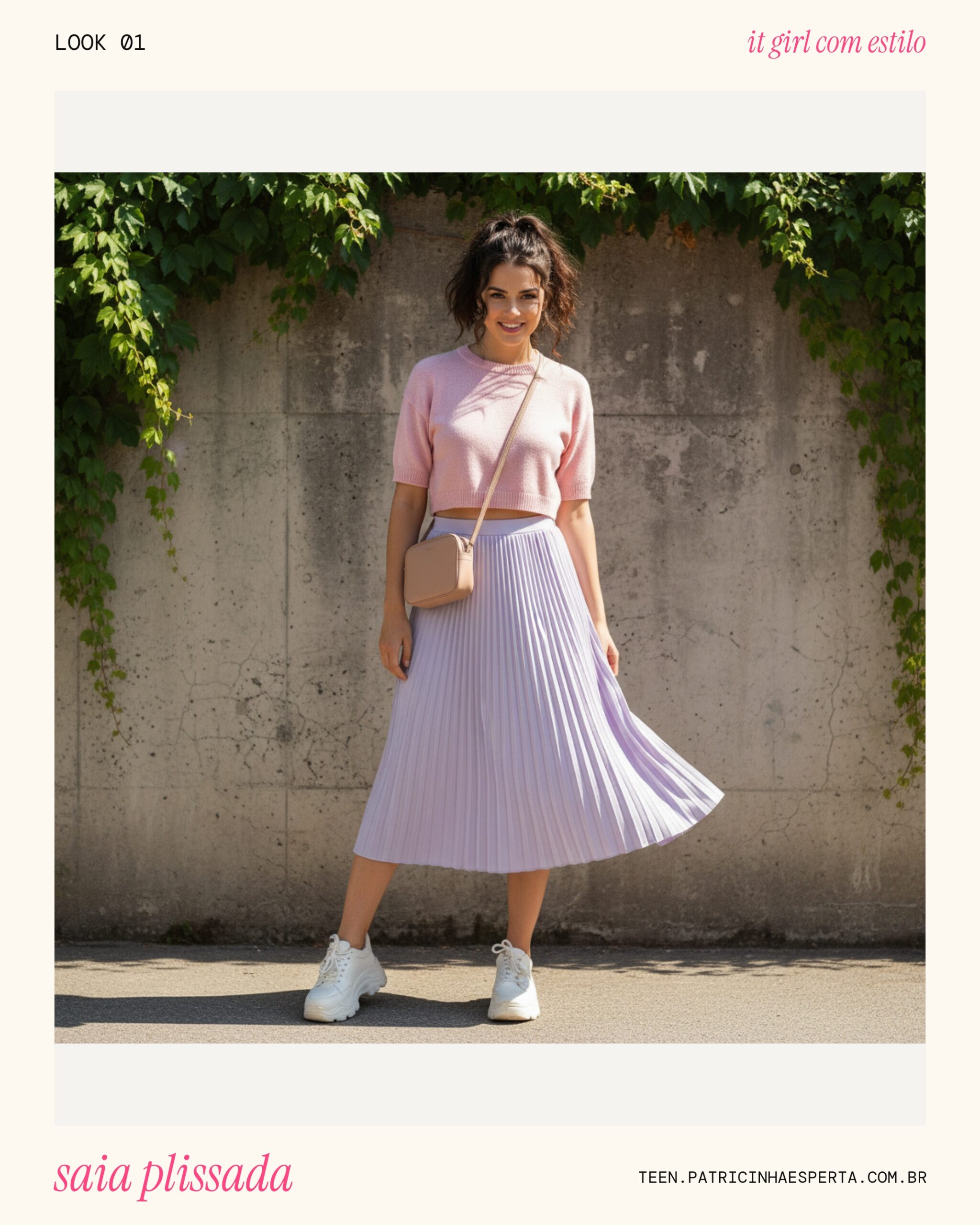 Look 1: Saia Plissada Fresh