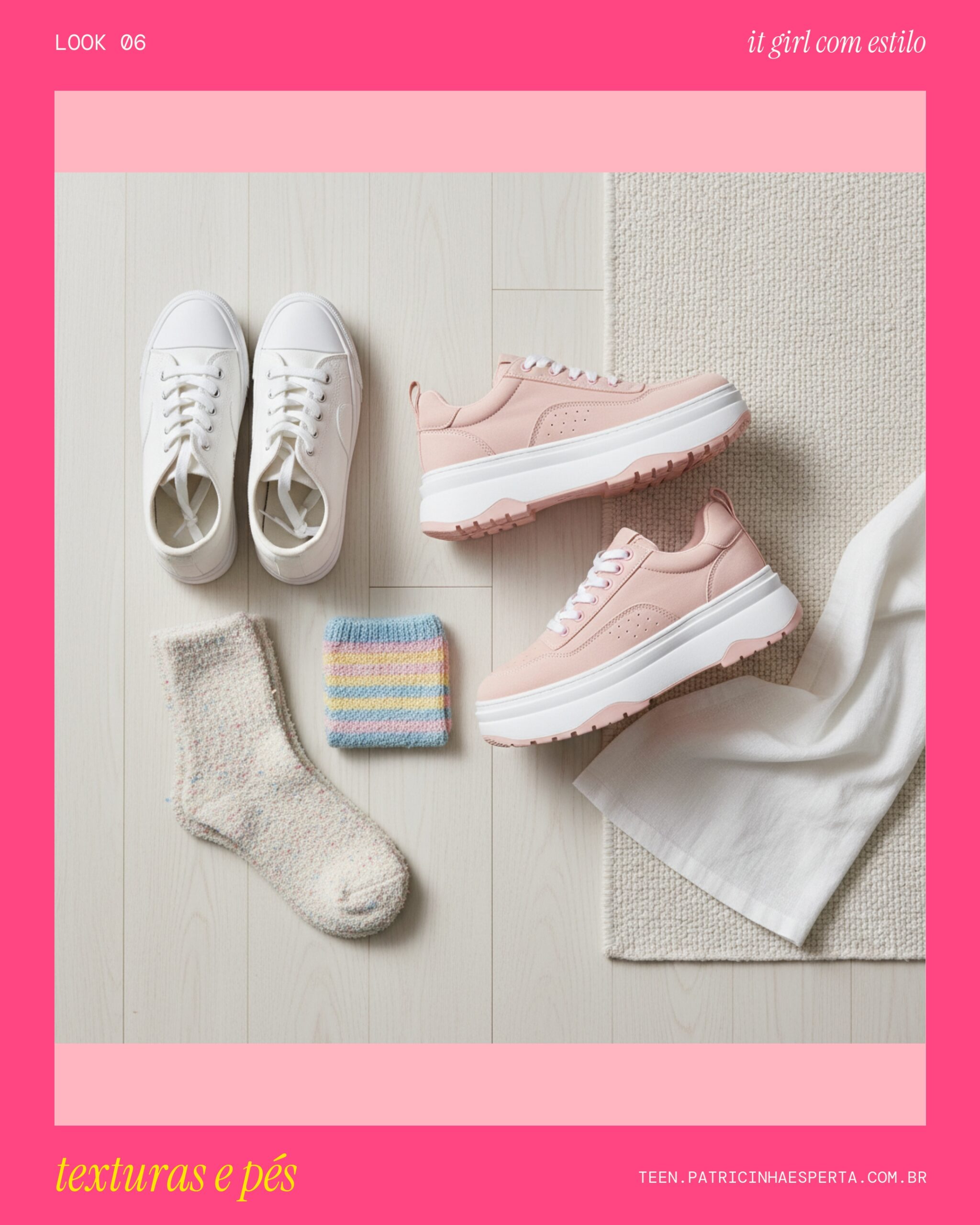 Look 6: Detalhes de calçados e texturas