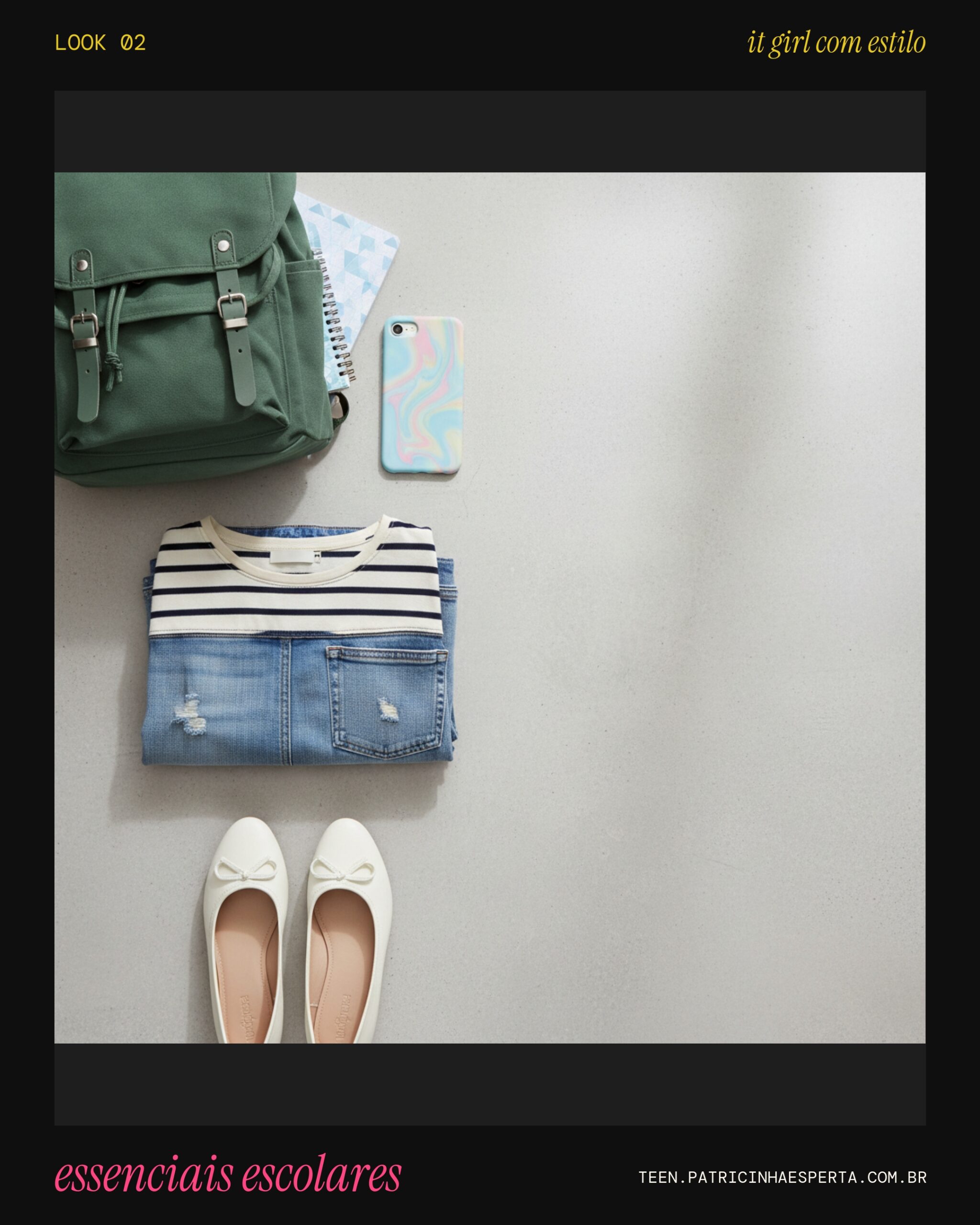Look 2: Flat Lay Escolar Cool