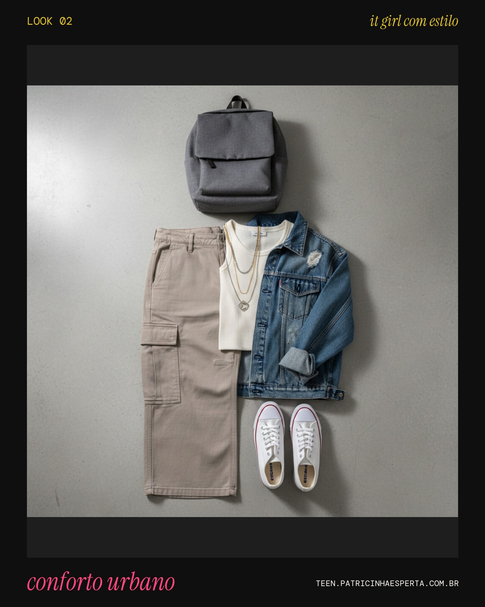 Look 2: Flat Lay Conforto Urbano
