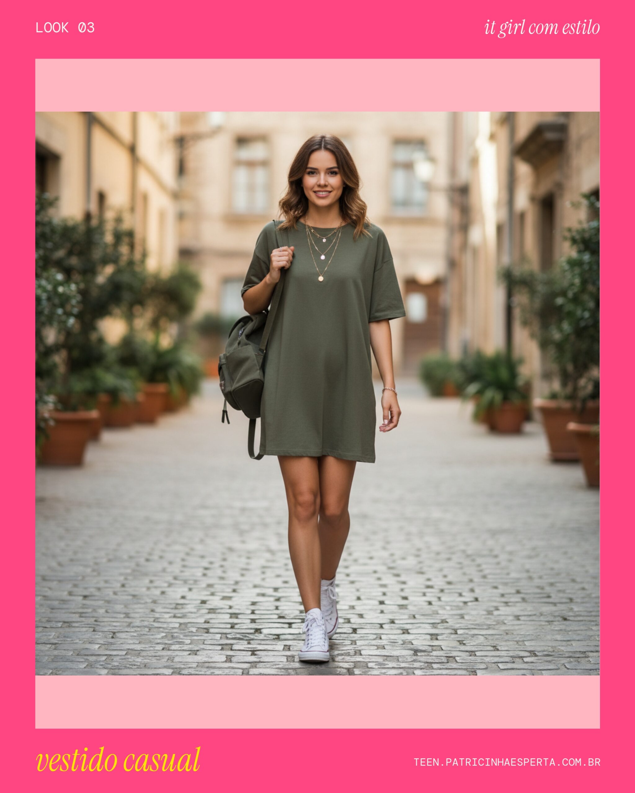 Look 3: Vestido e Tênis
