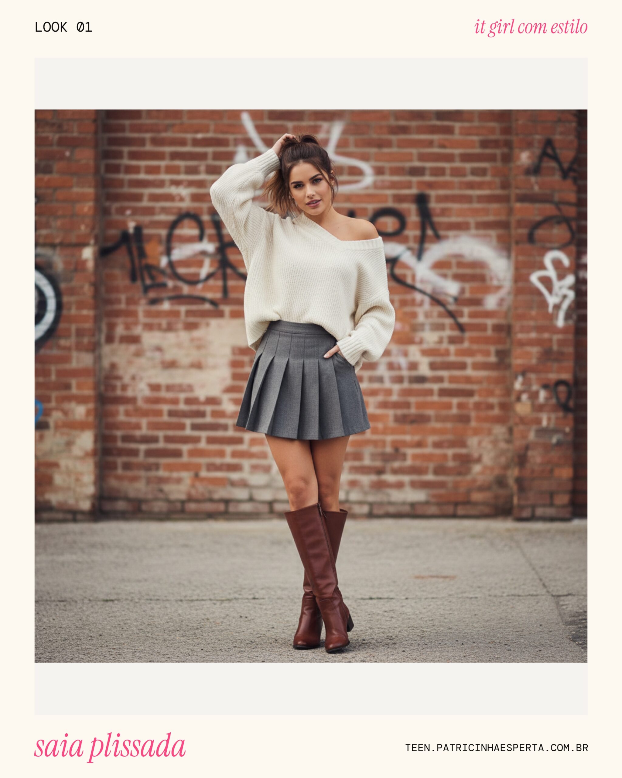 Look 1: Saia Plissada Fresh
