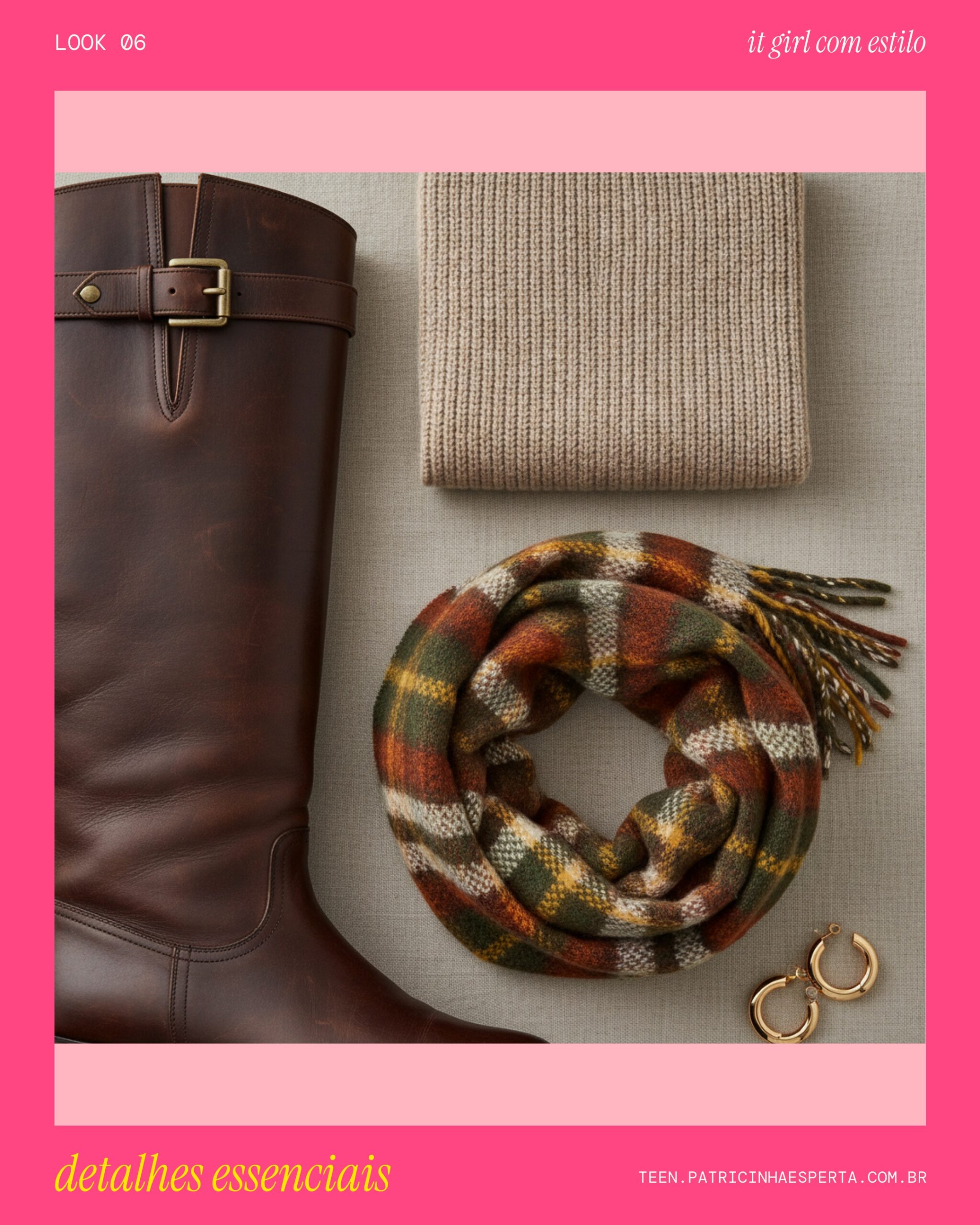Look 6: Flat Lay de Detalhes