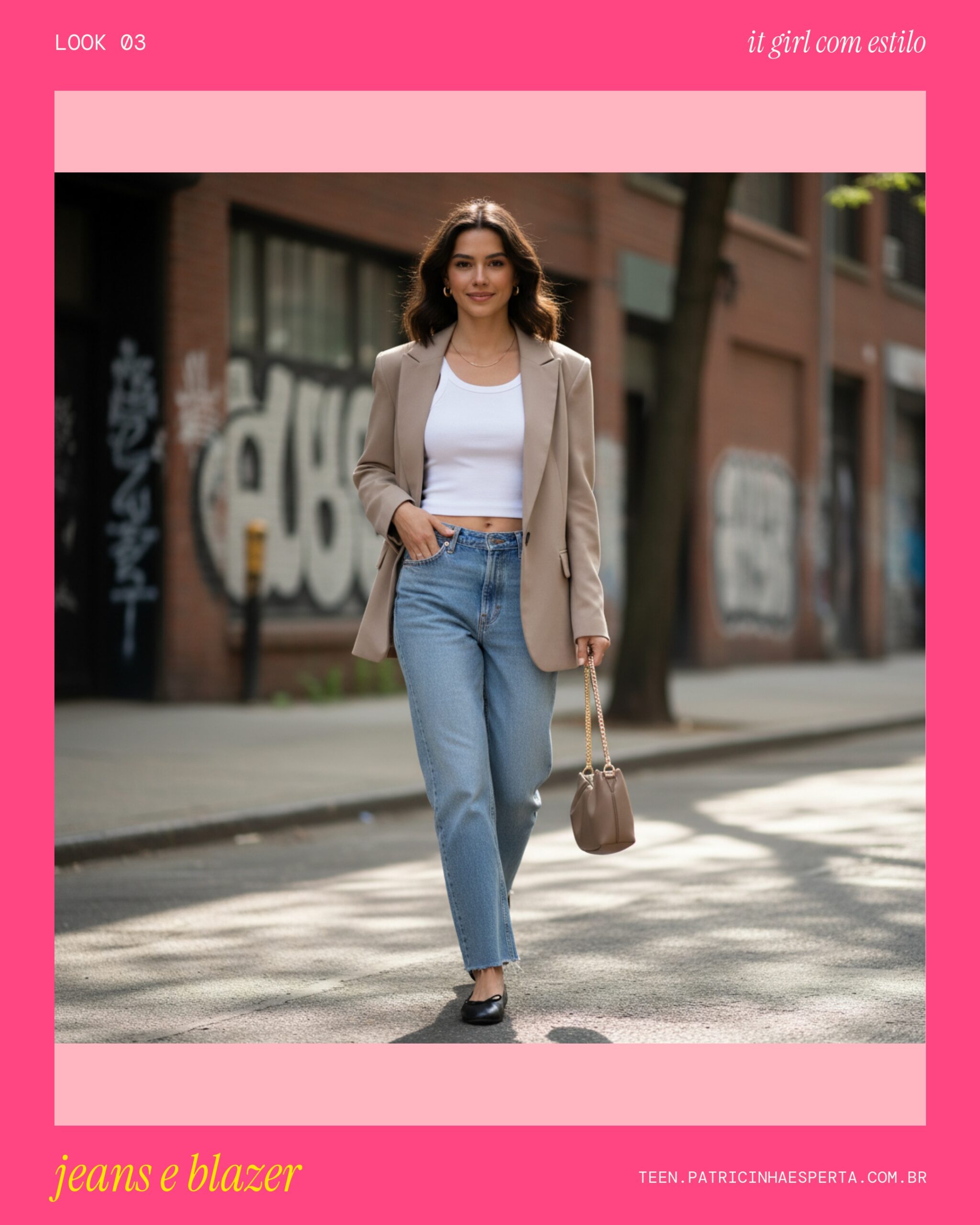 Look 3: Jeans Relax e Blusa Estilosa