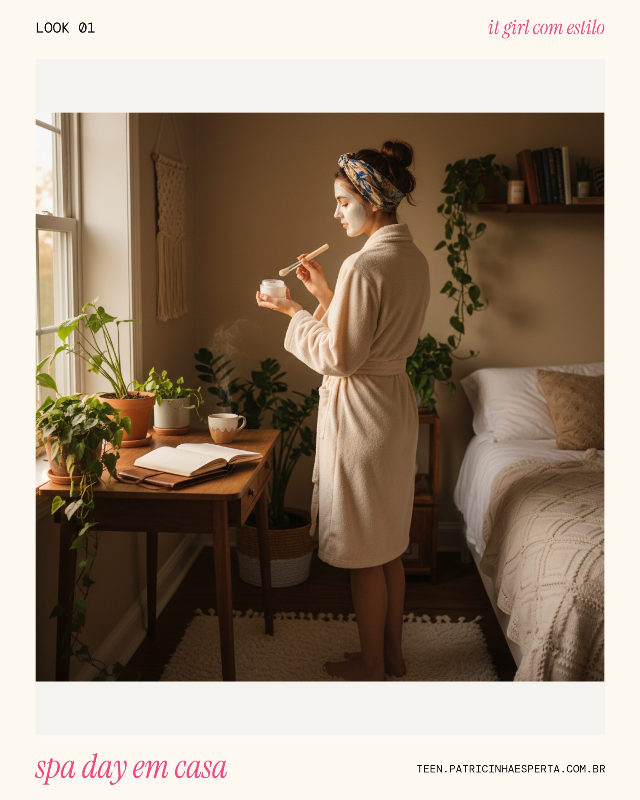 Look 1: Noite do Spa em Casa