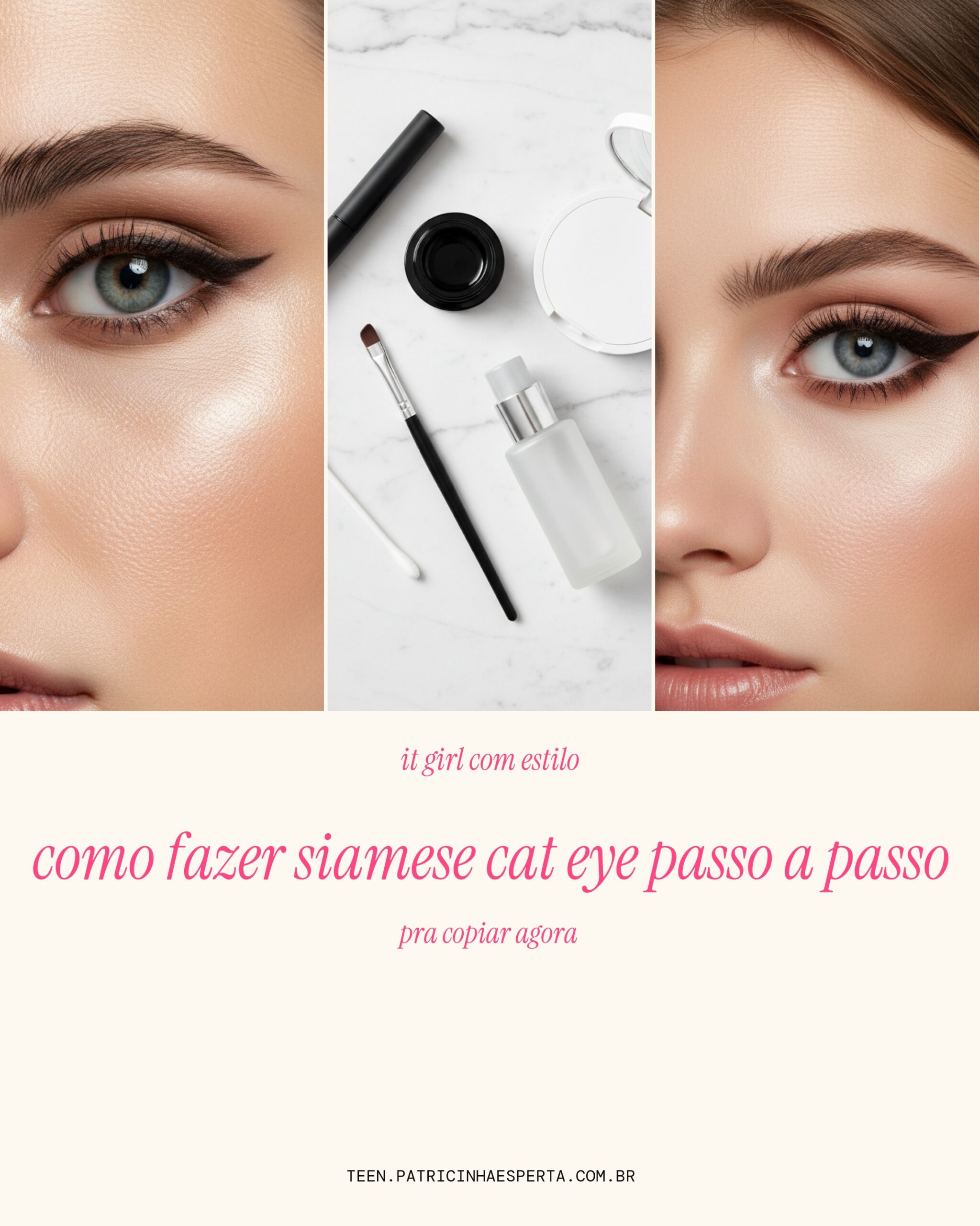 Como fazer siamese cat eye passo a passo