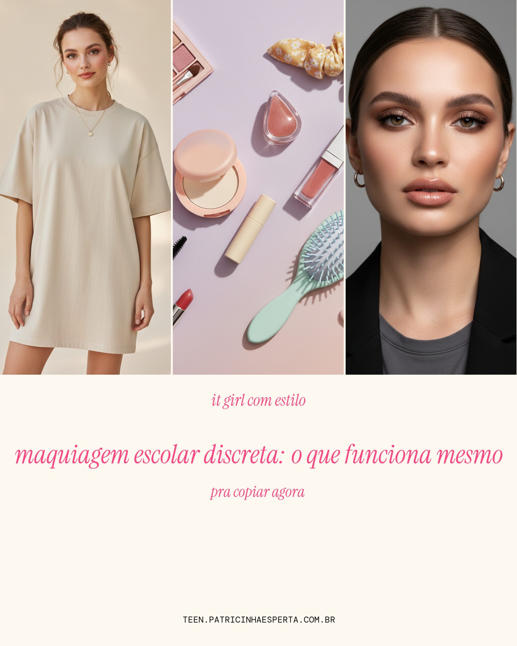 maquiagem escolar discreta: o que funciona mesmo