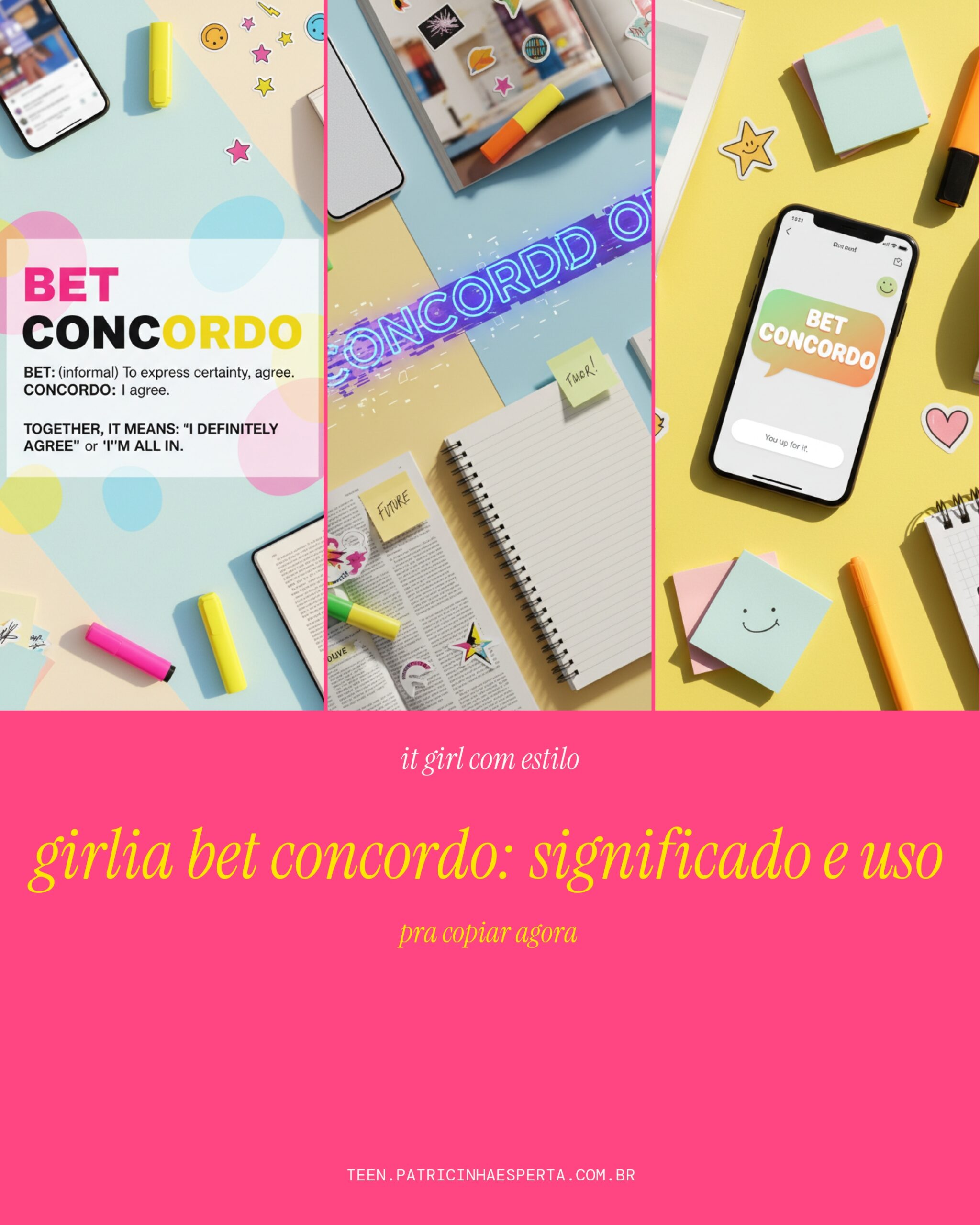 girlia bet concordo: significado e uso