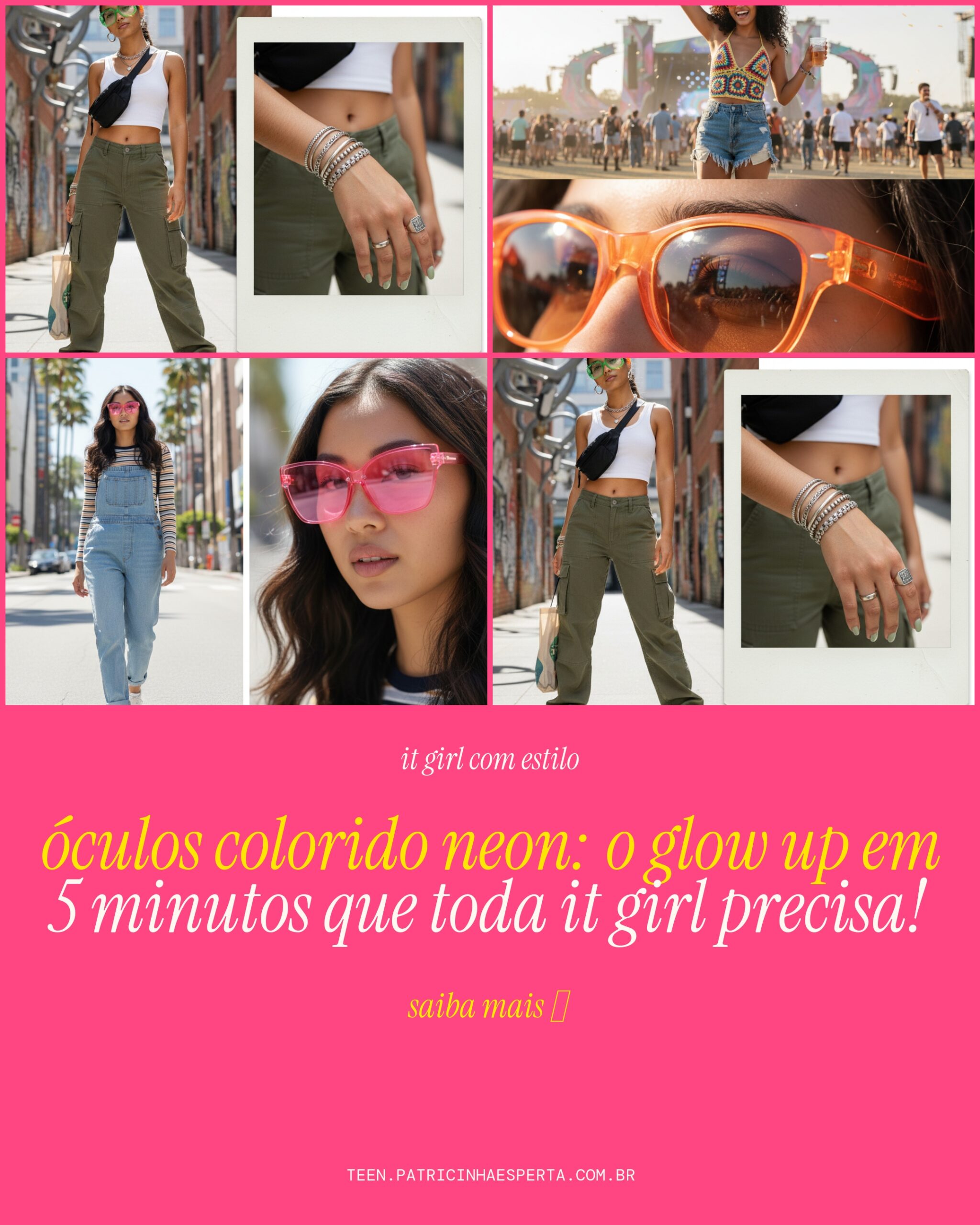 oculos colorido neon em 5 minutos