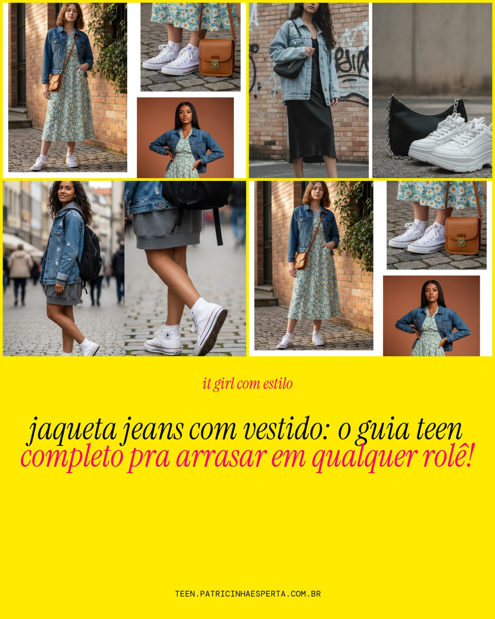 jaqueta jeans com vestido: guia teen completo