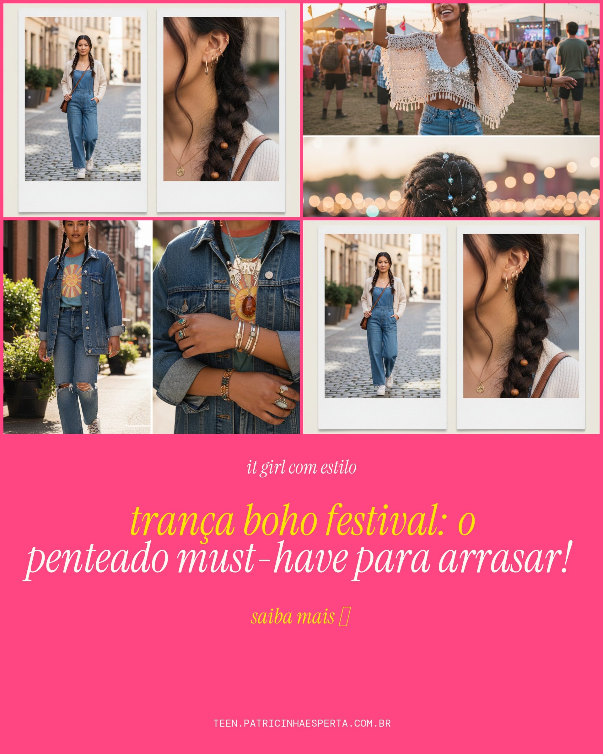 Tutorial: trança cabelo festival boho