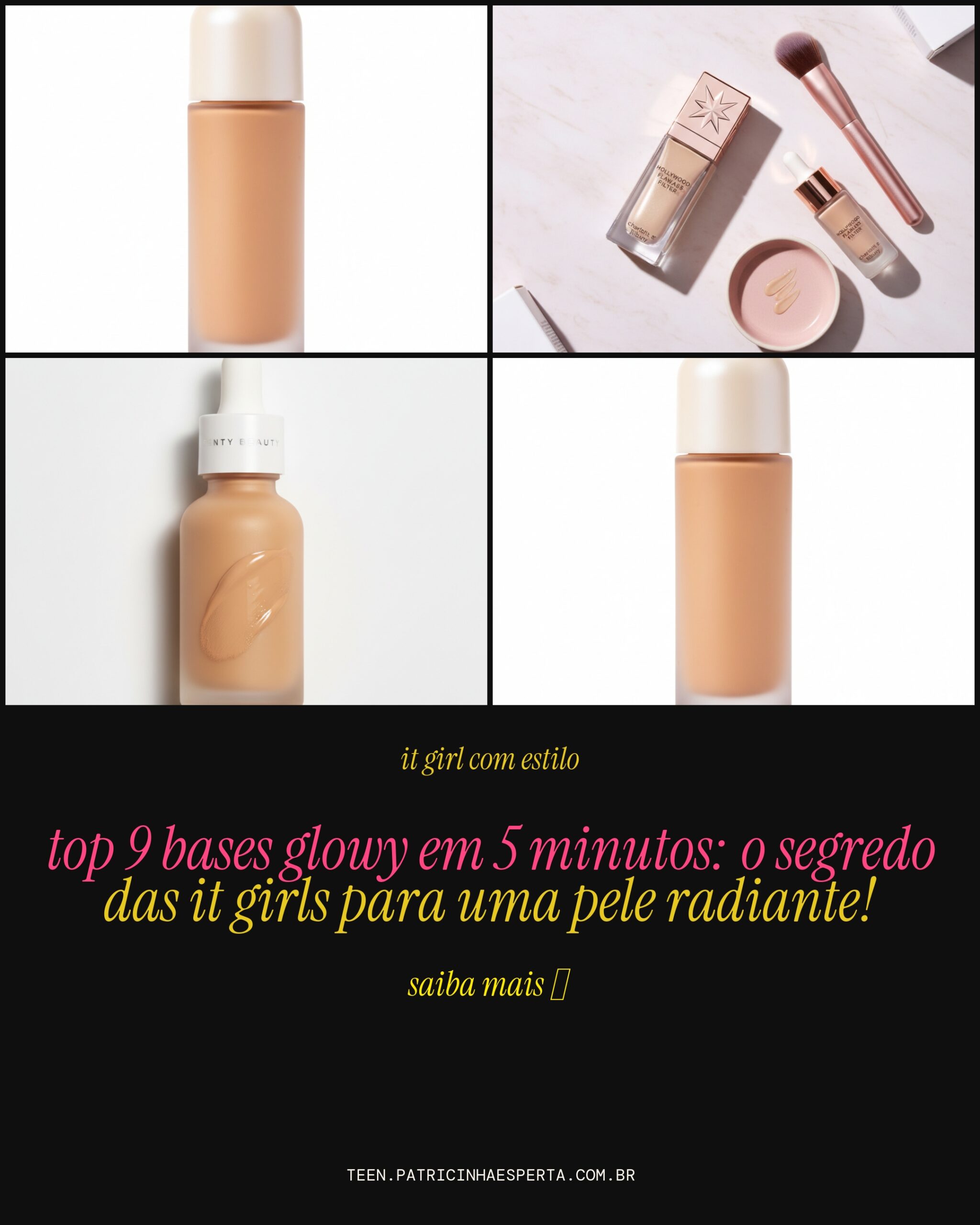top bases glow dewy finish em 5 minutos