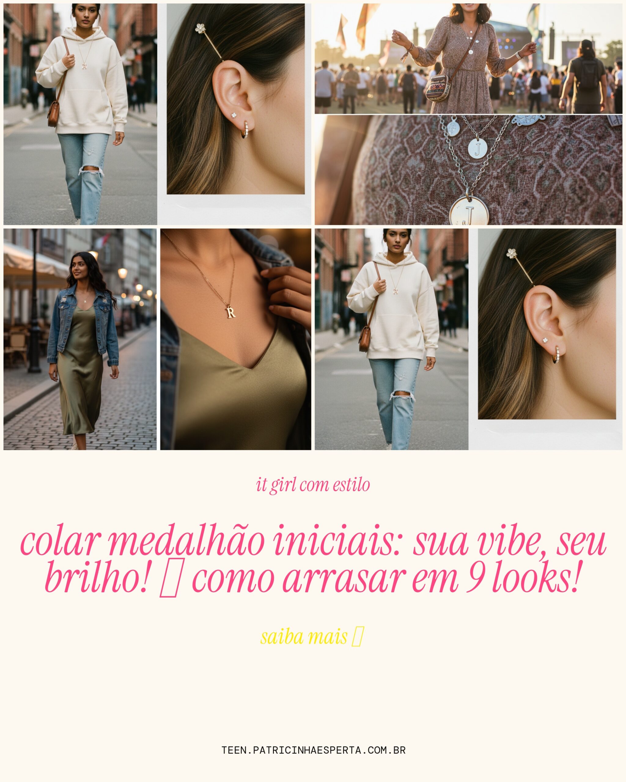 colar medalhao iniciais: dicas pra arrasar