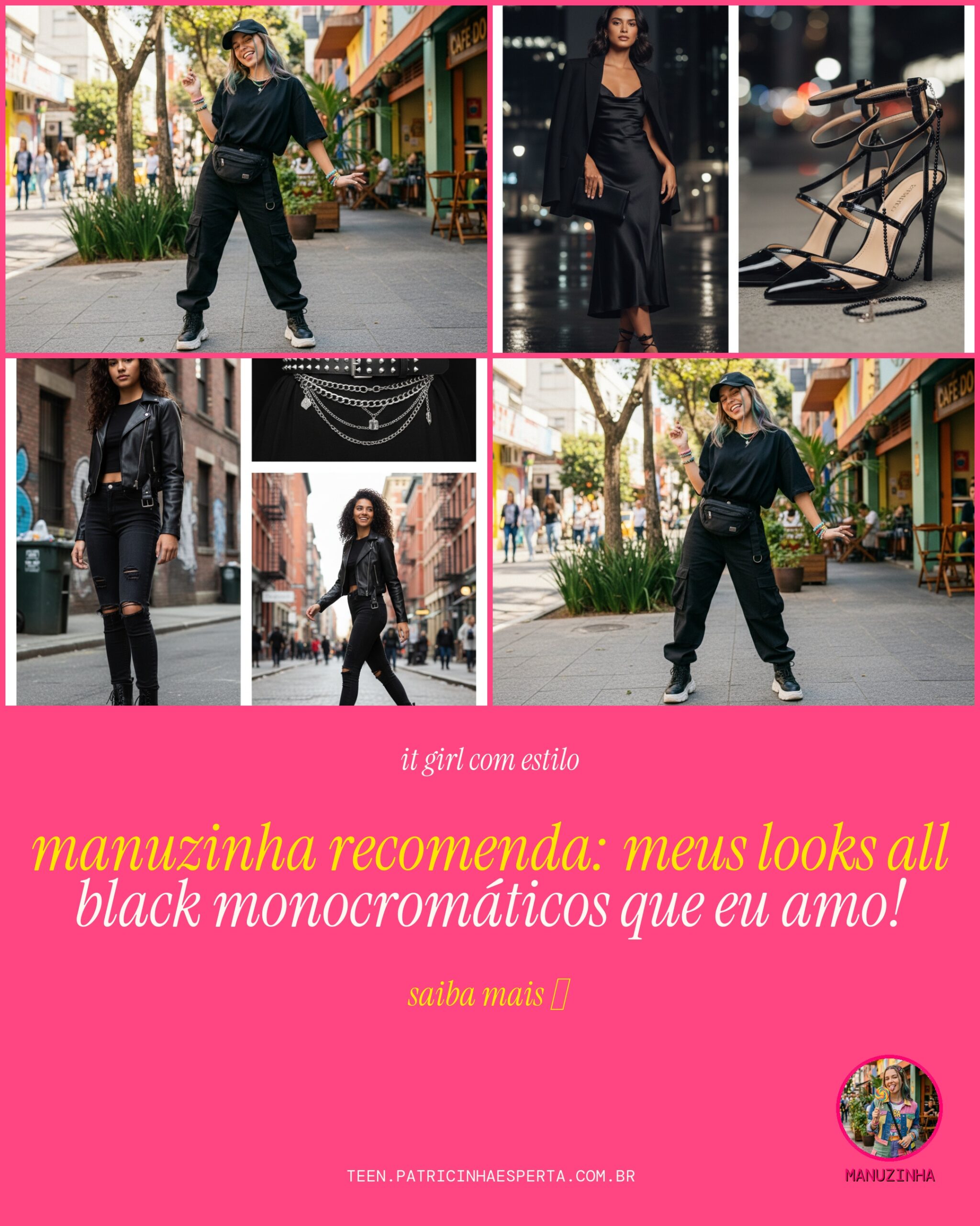 look monocromatico all black: minha vibe atual