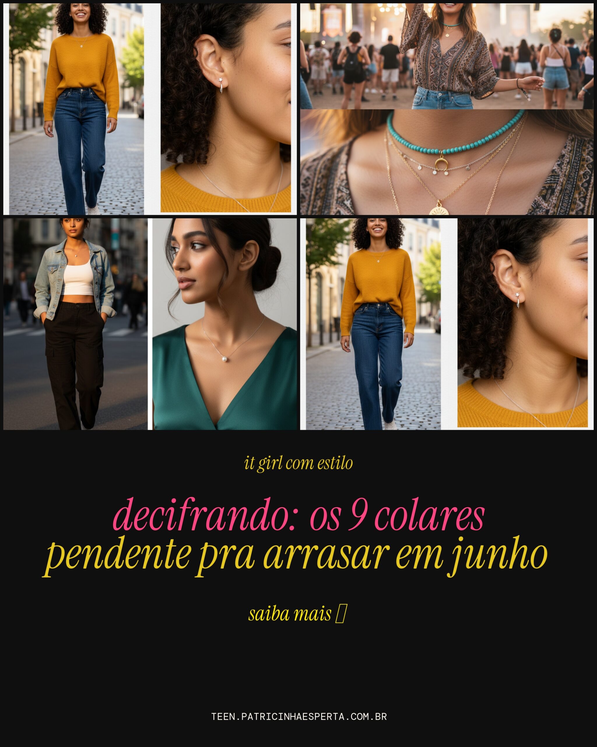colar pendente pequeno
