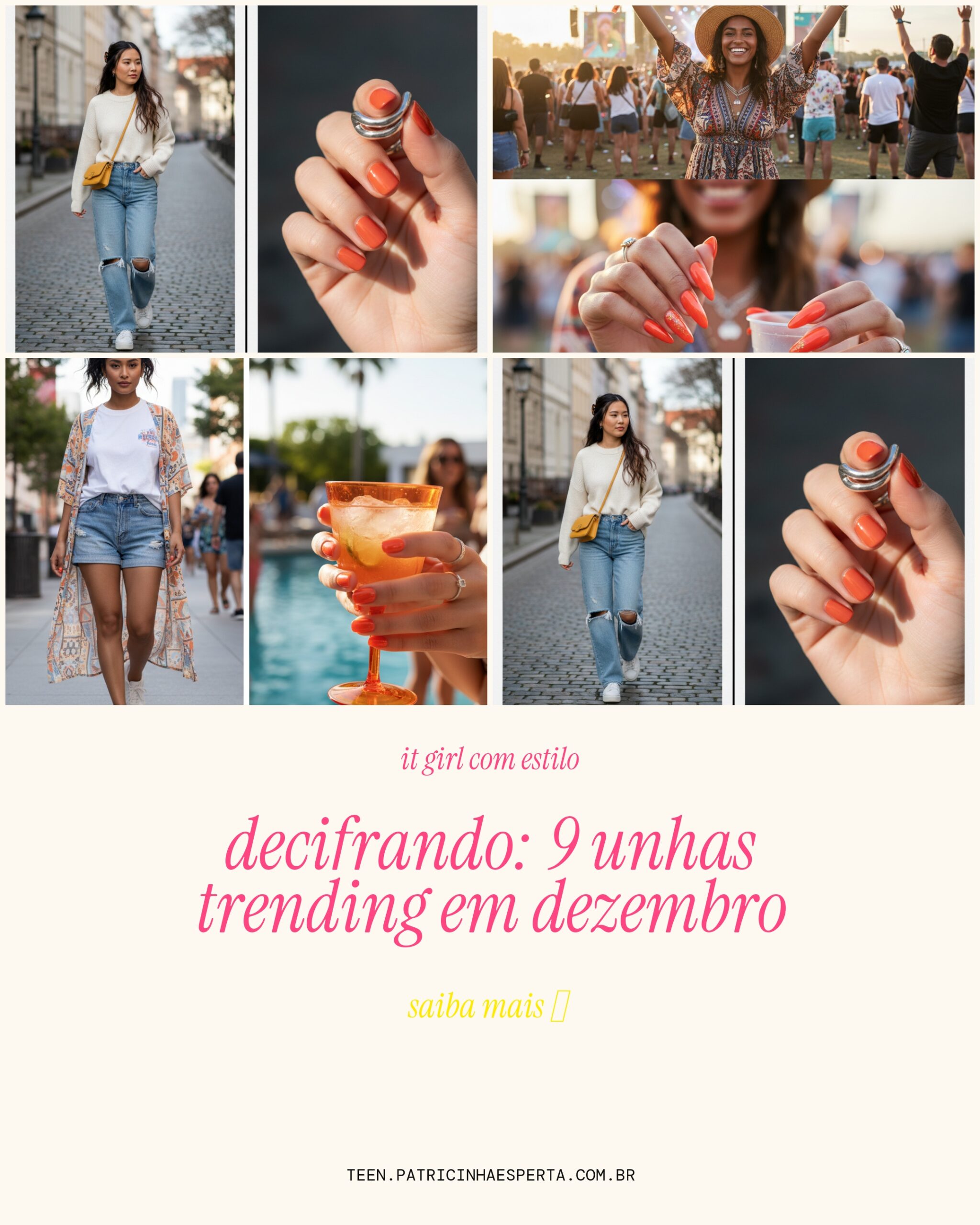 unhas tangerine summer