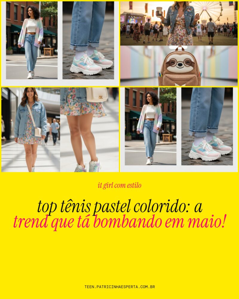 TOP Tênis Pastel Colorido: A Trend que Tá Bombando em Maio!