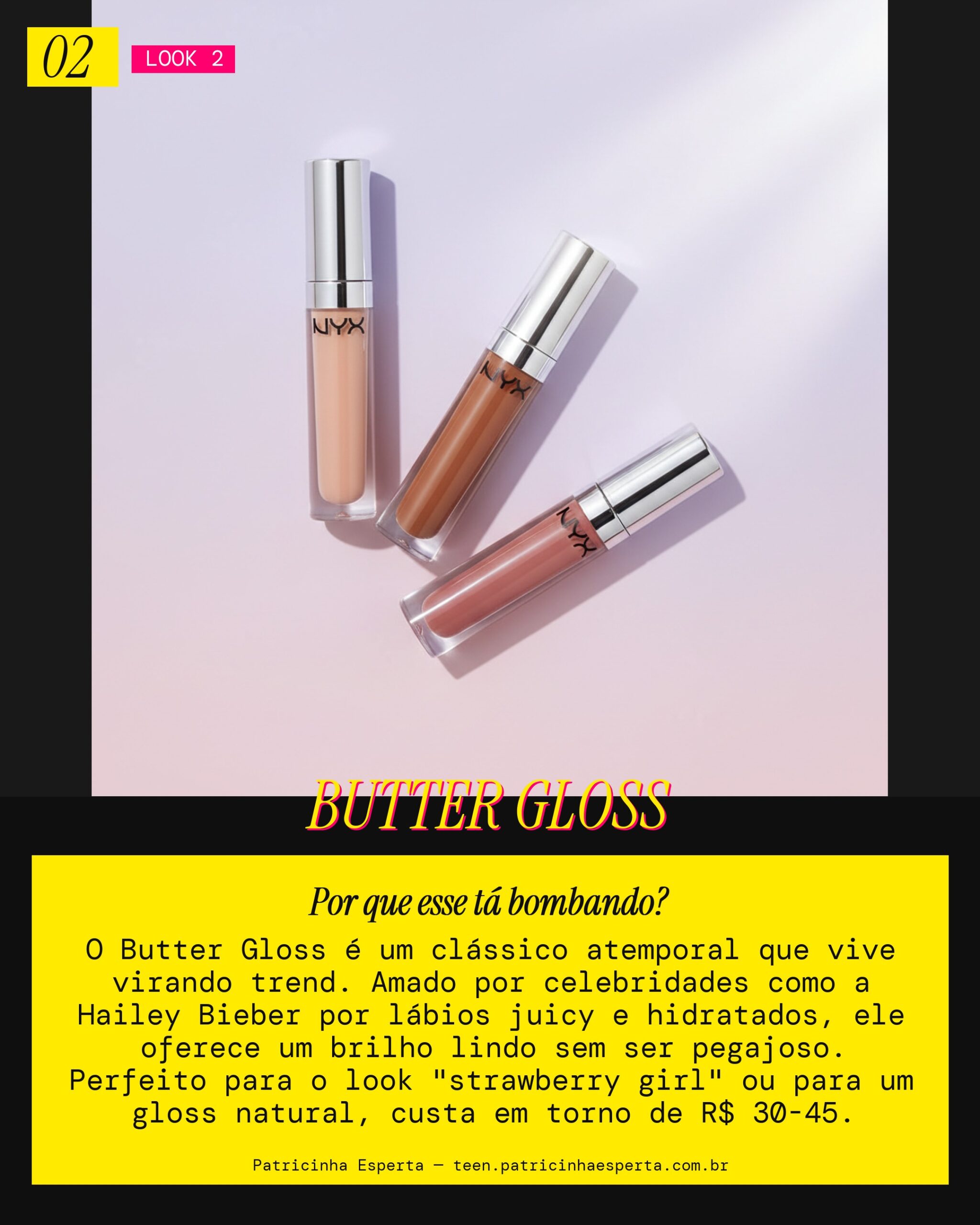 NYX Butter Gloss (todas as cores)