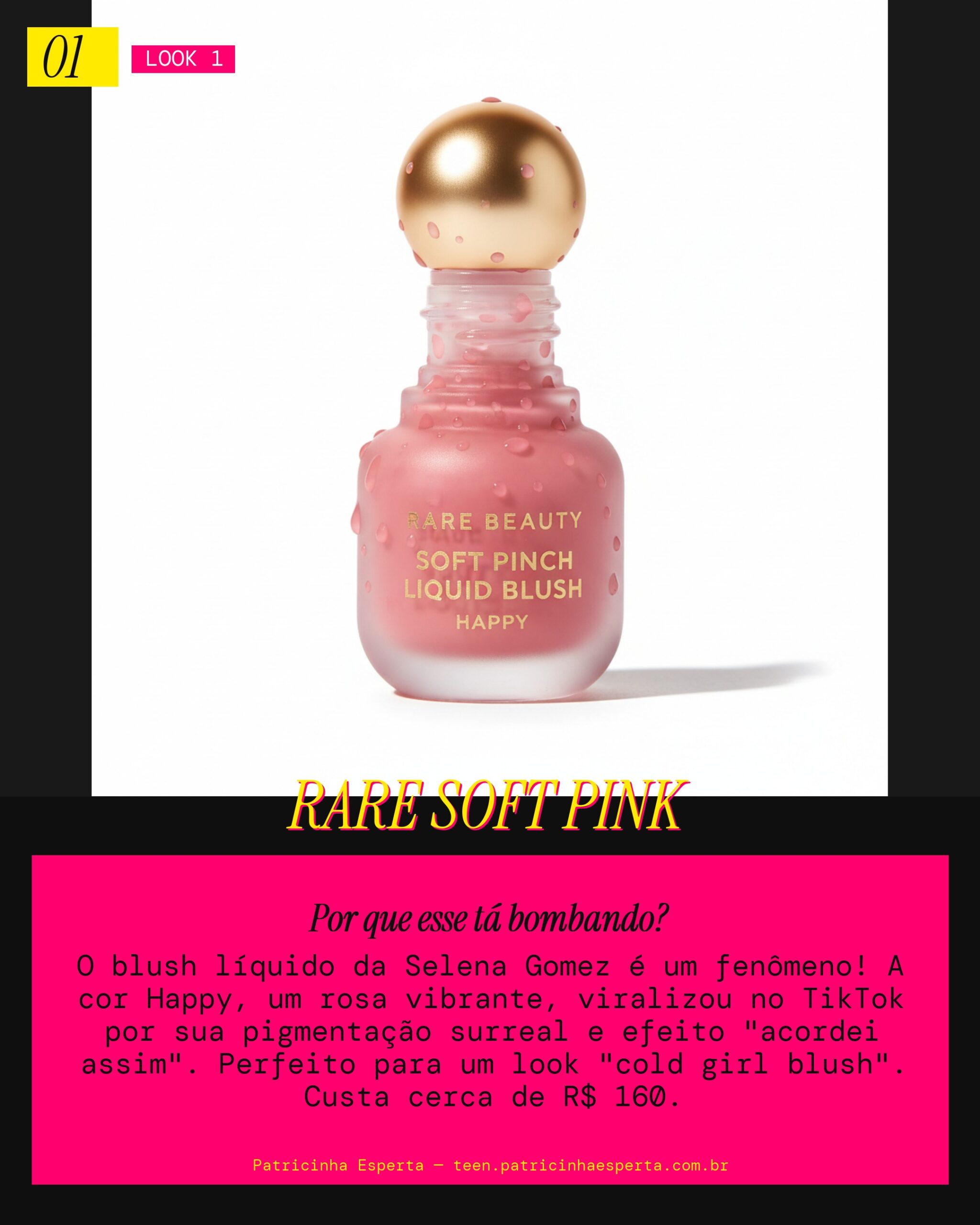 Rare Beauty Soft Pinch Liquid Blush, cor Happy