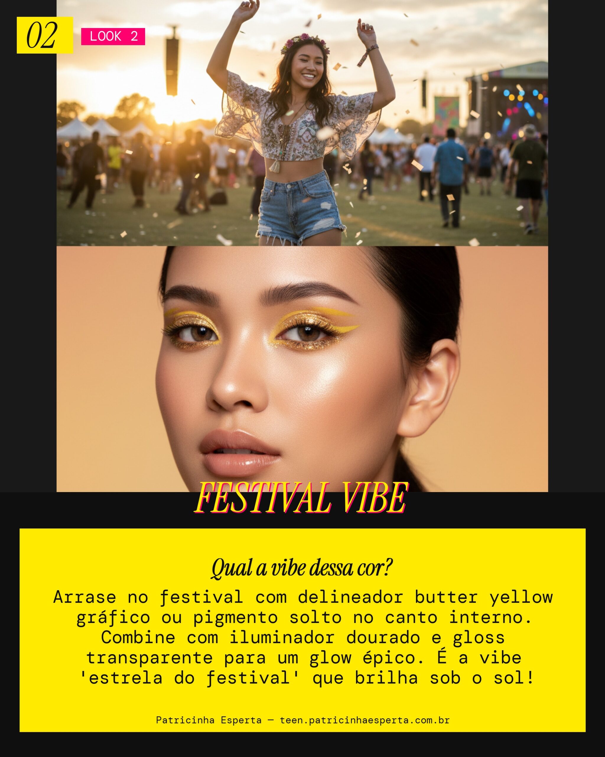 Look 2: Festival Solar com Butter Yellow