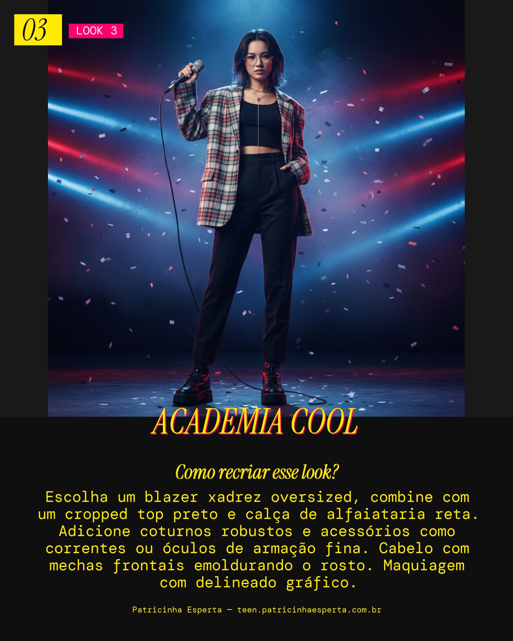 Look 3: Dark Academia Desconstruída