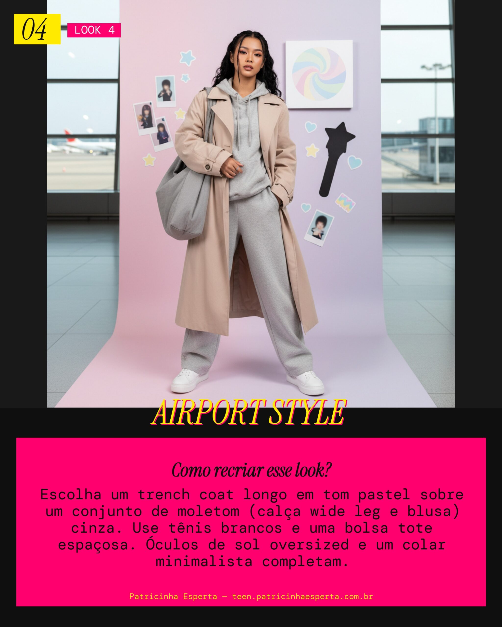 Look 4: Elegância Aérea (Airport Look)