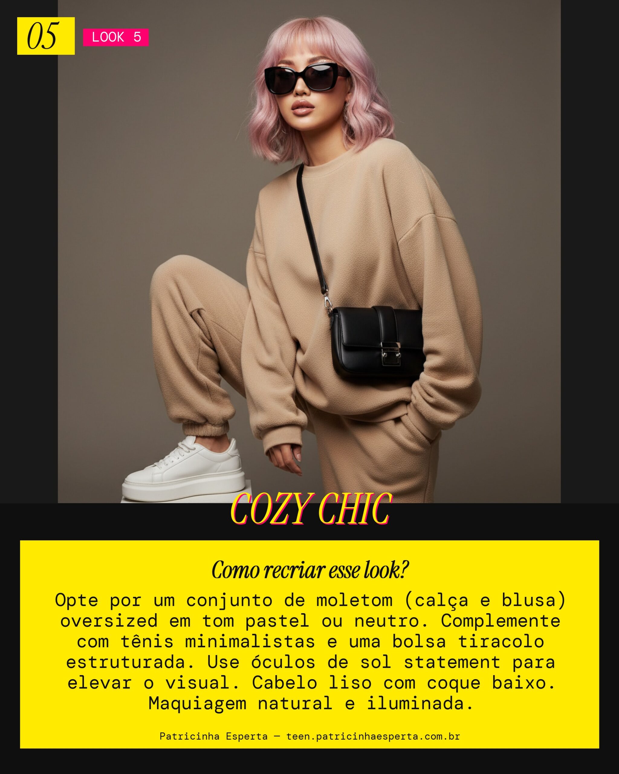 Look 5: Conforto e Estilo em Tons Neutros