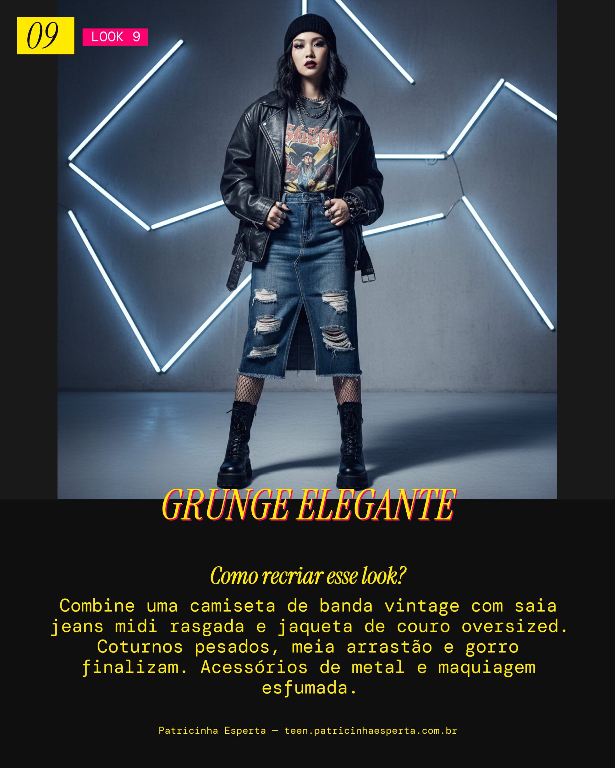 Look 9: Grunge Chique Coreano