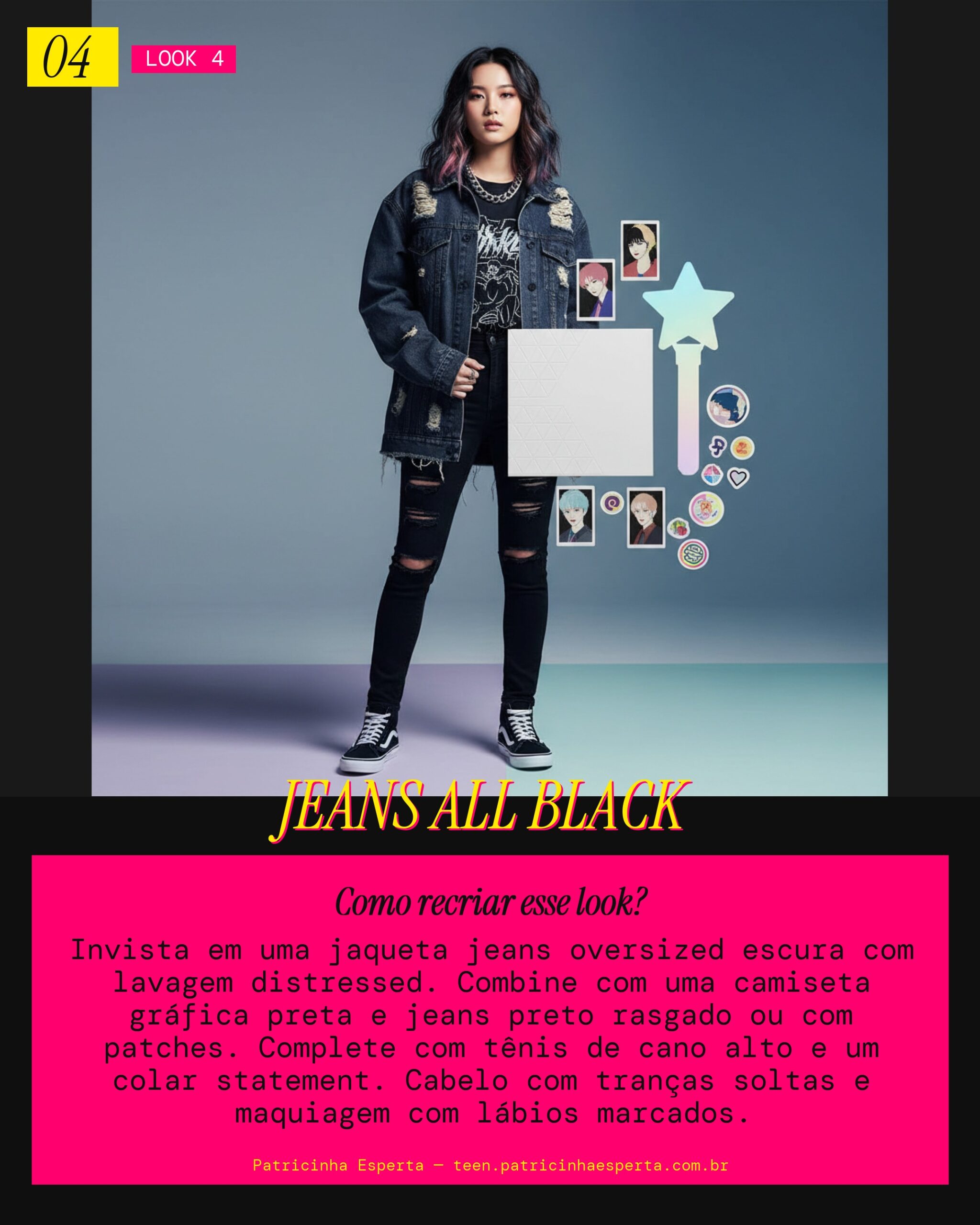 Look 4: Denim Distressed com Atitude