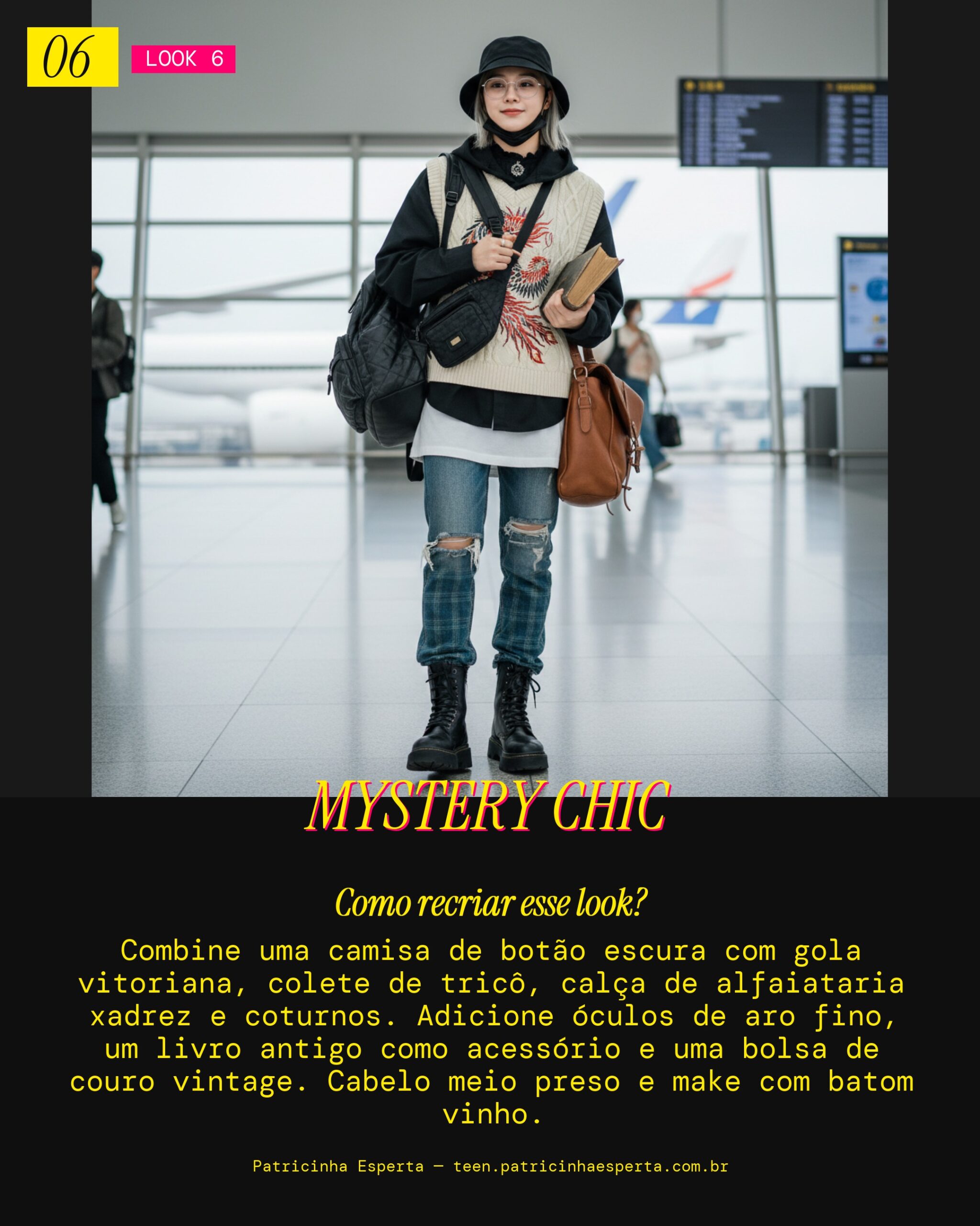 Look 6: Dark Academia Intrigue