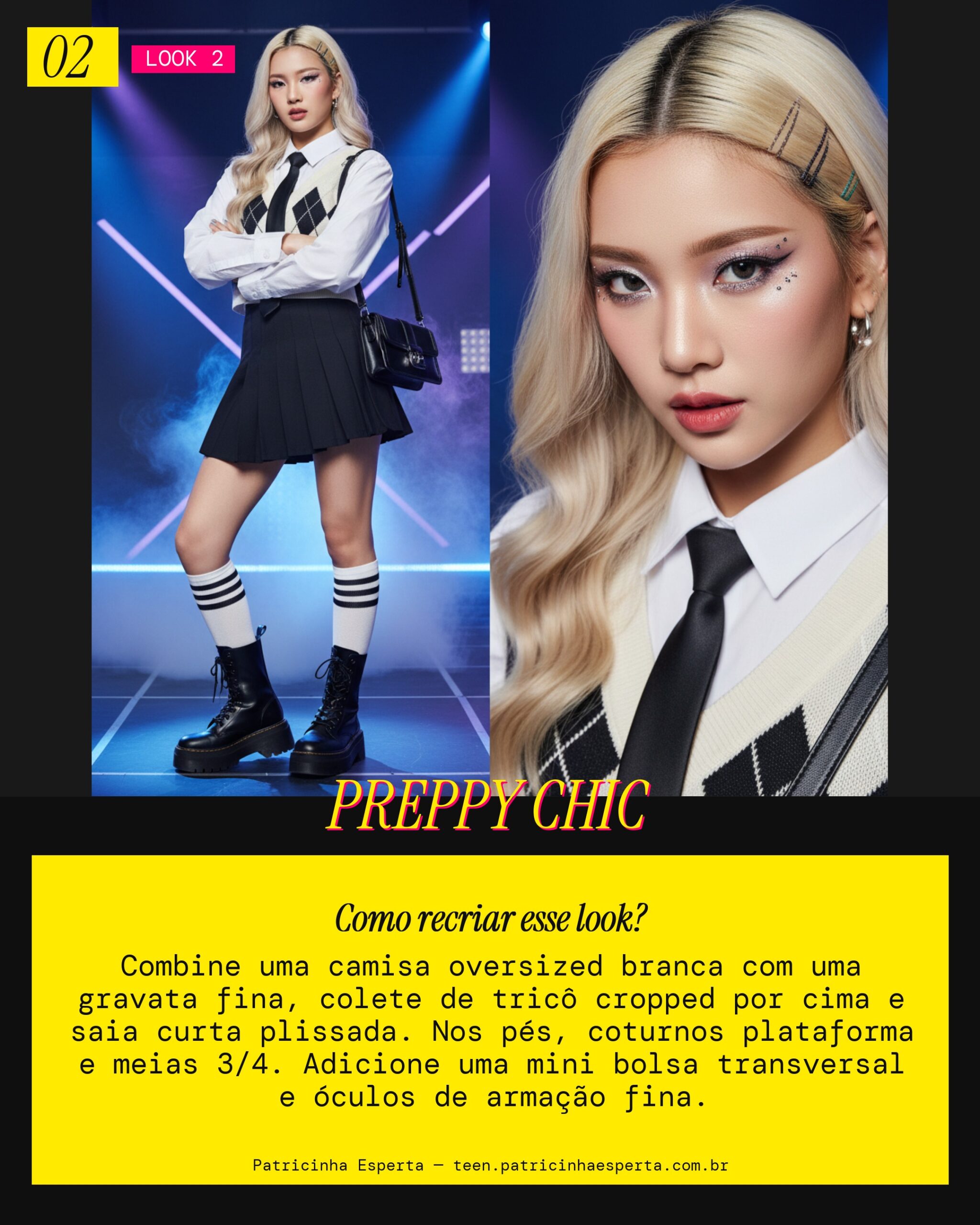 Look 2: Preppy Urbano Moderno