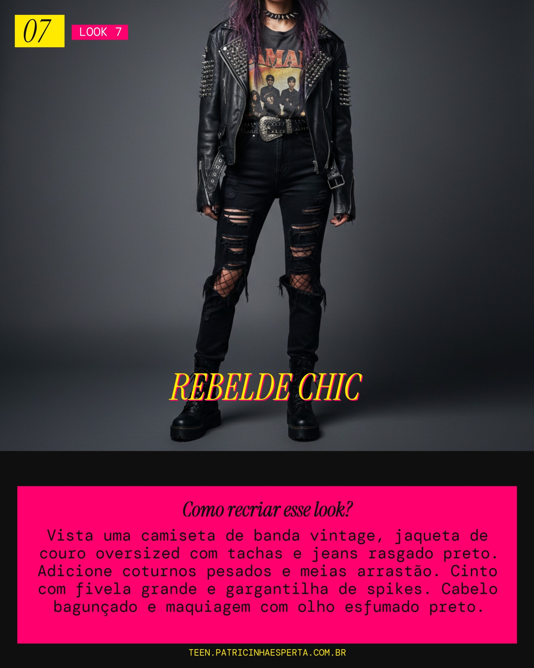 Look 7: Rockstar Rebelde e Edgy
