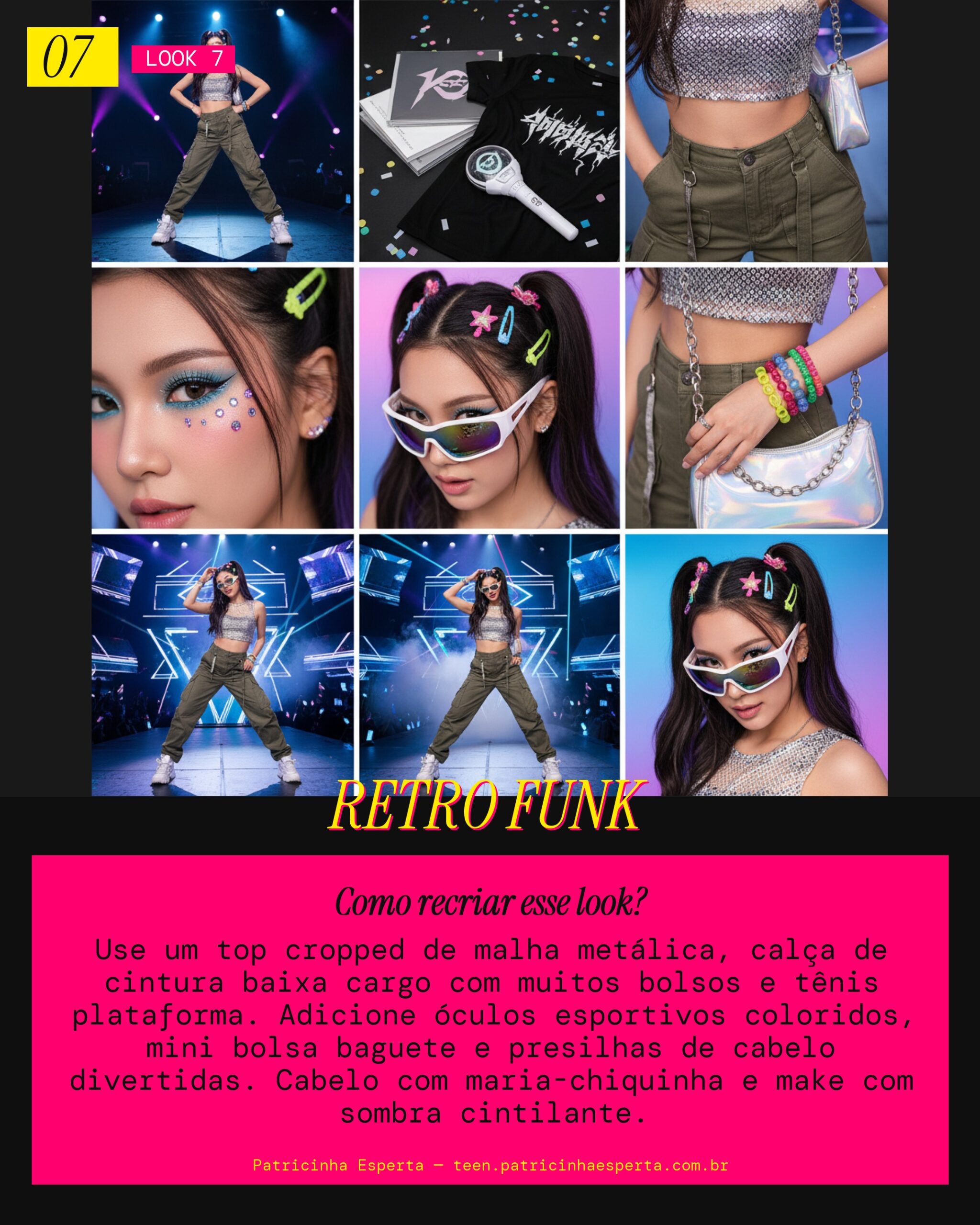 Look 7: Y2K Rewind Futurista