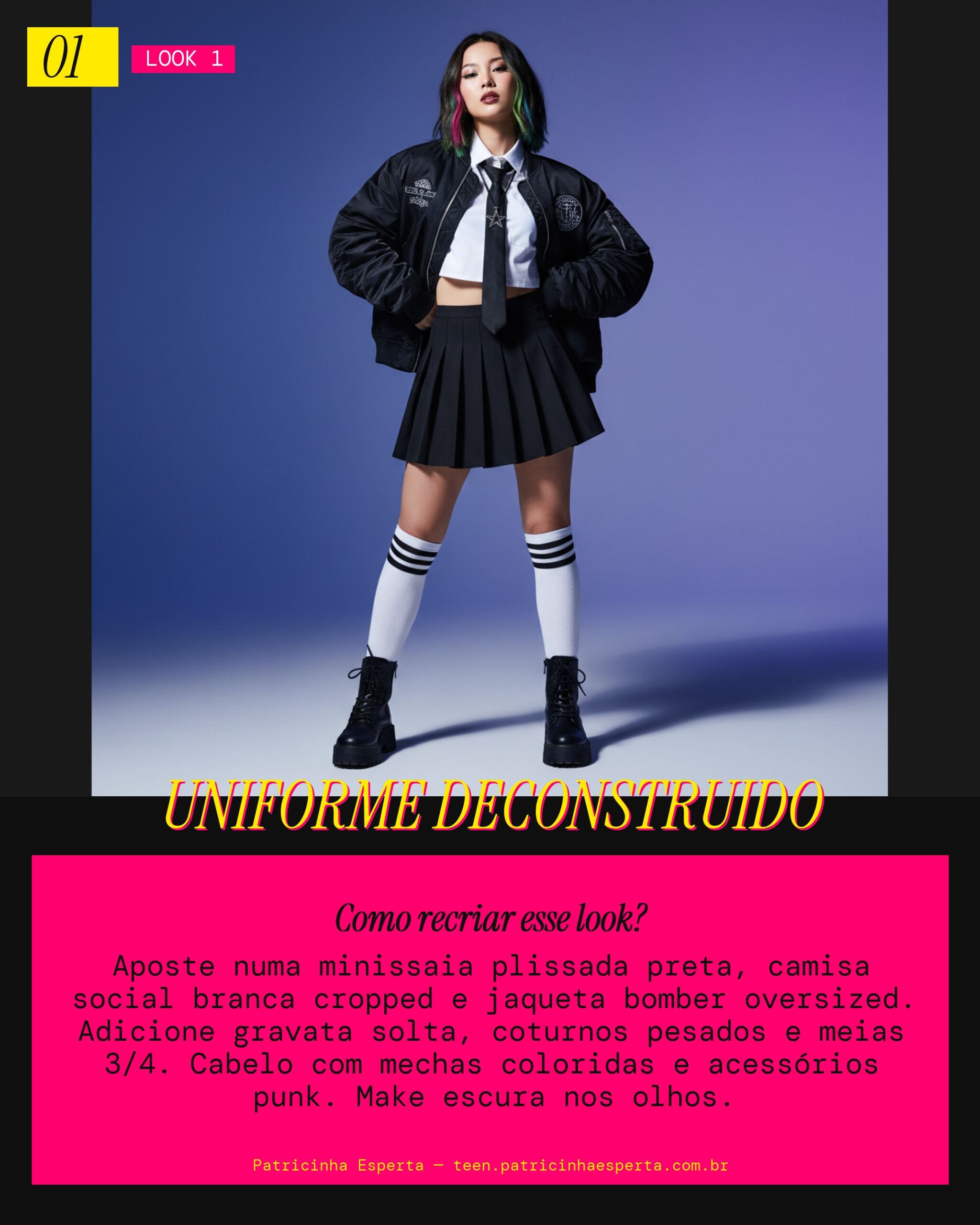 Look 1: Rebeldia Schoolcore