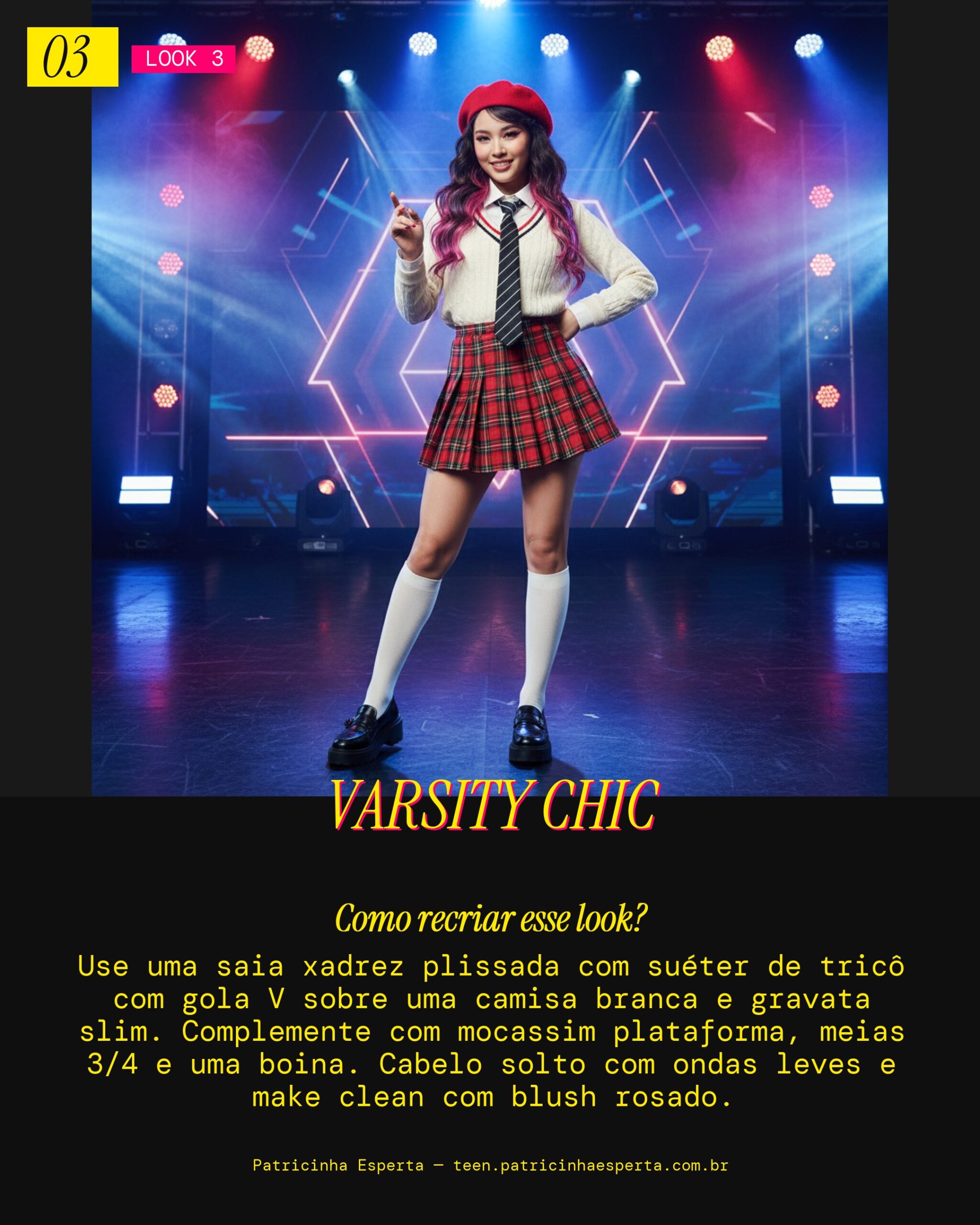 Look 3: Preppy Moderno Colegial