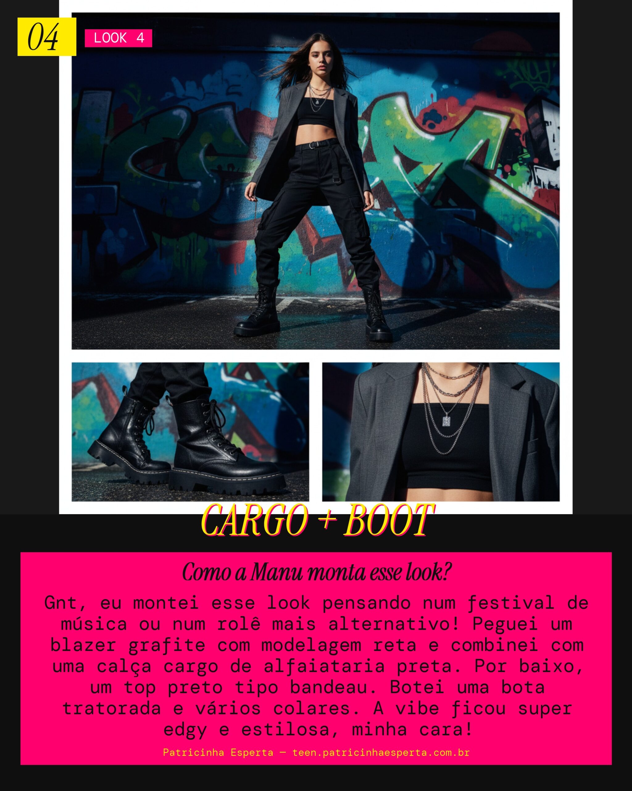 MANU RECOMENDA: Blazer e Calça Cargo de Alfaiataria pra um Festival